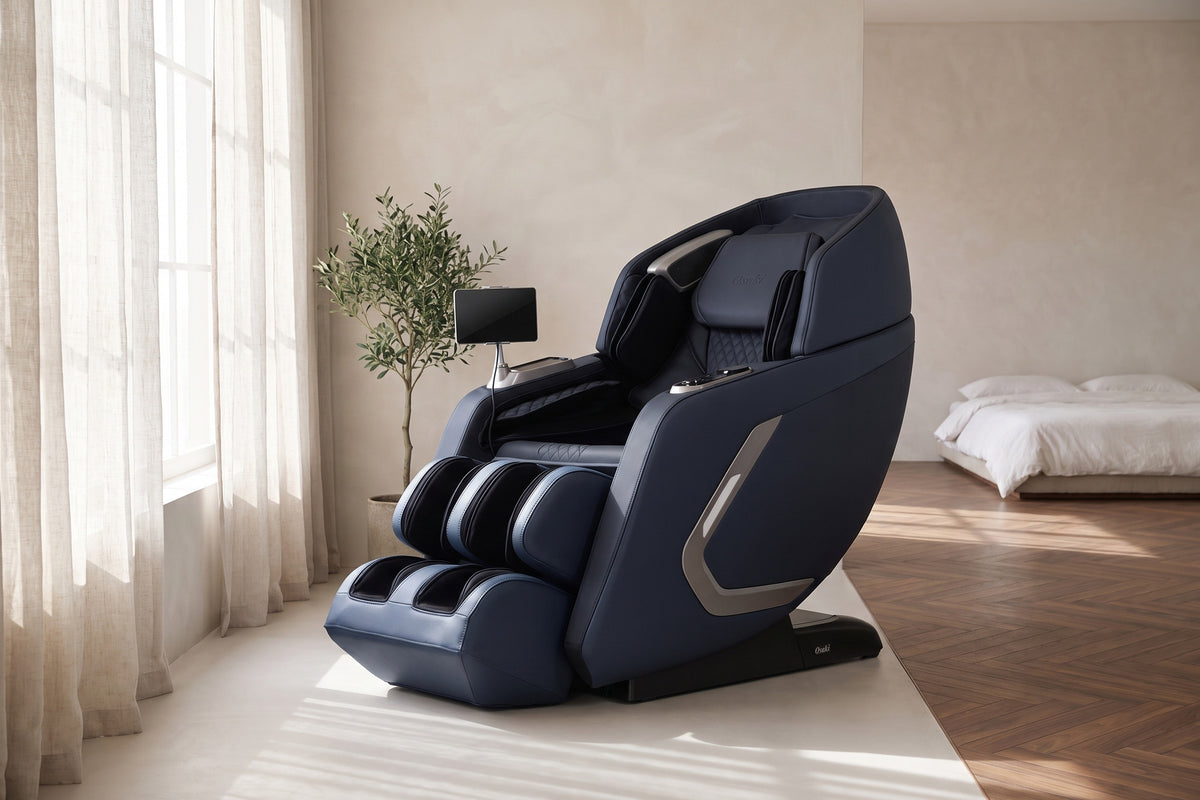 Osaki 4D Bravo Duo Massage Chair - osaki bravo duo blue lifestyle bedroom