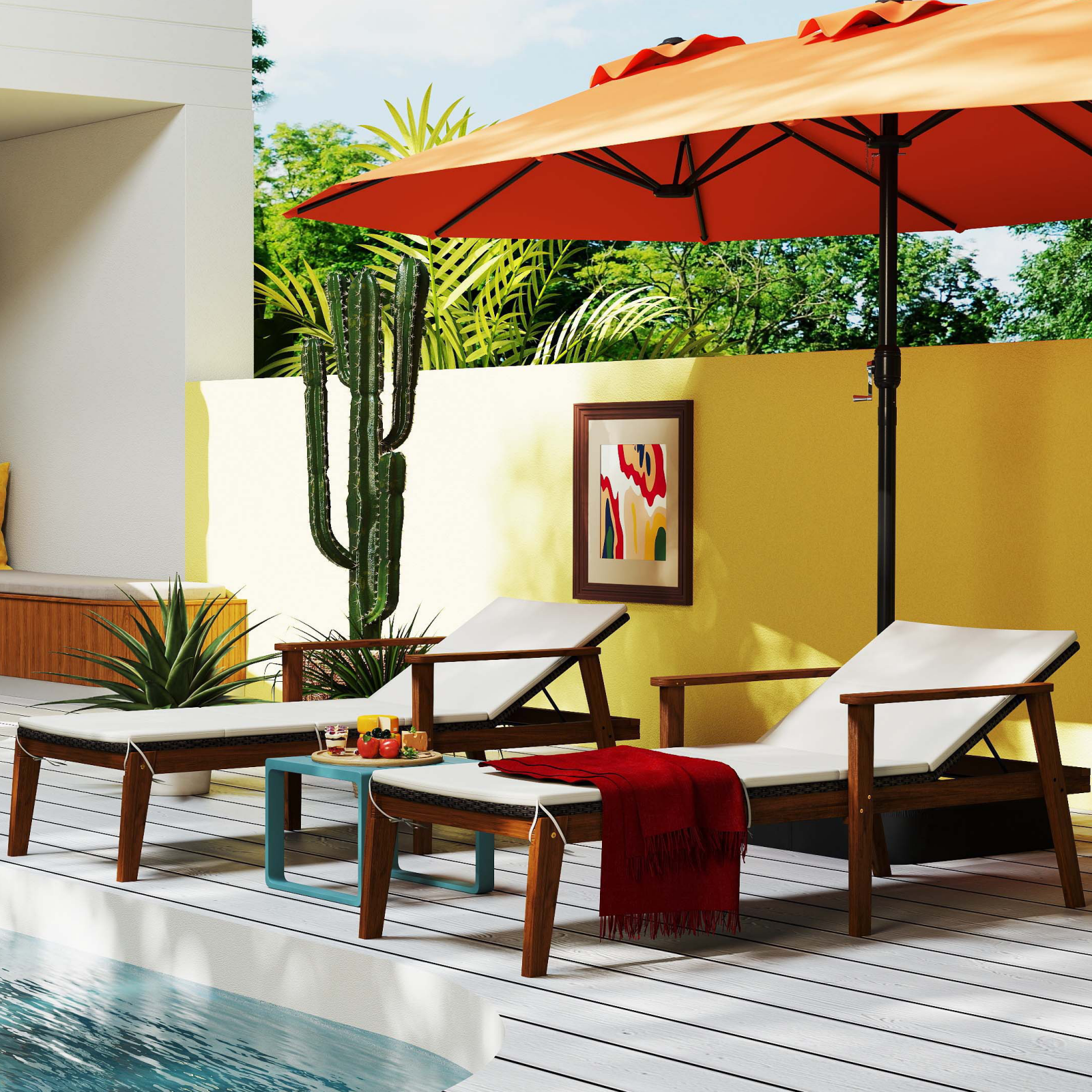 7 Pieces Outdoor Relaxation Bundle - Complete Patio Set