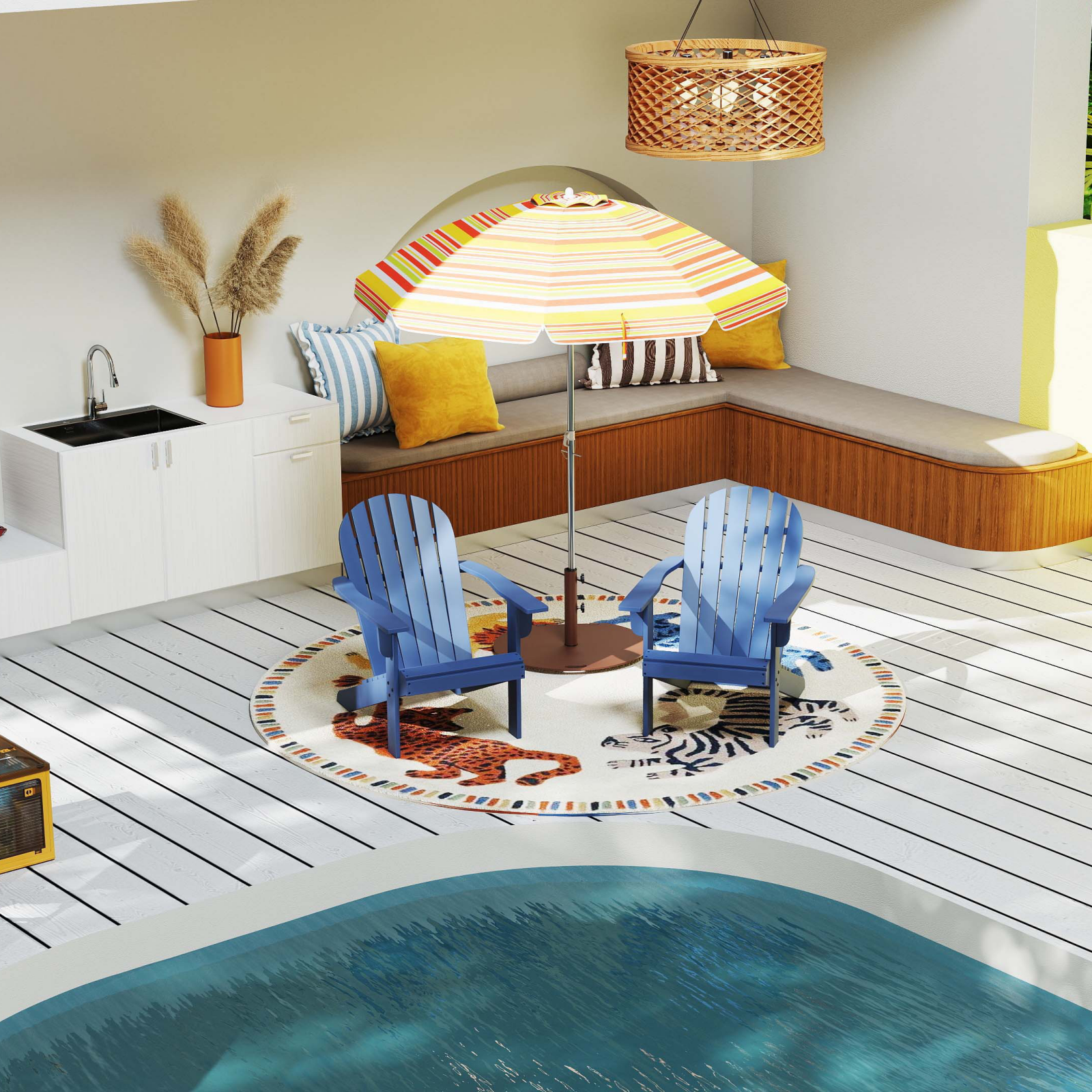 7 Pieces Outdoor Relaxation Bundle - Complete Patio Set