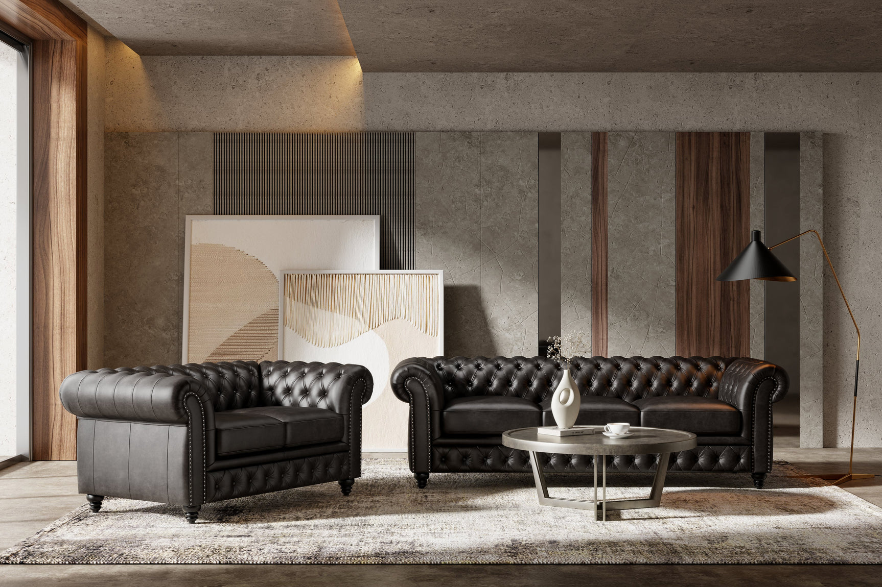 Parma Leather Chesterfield Sofa