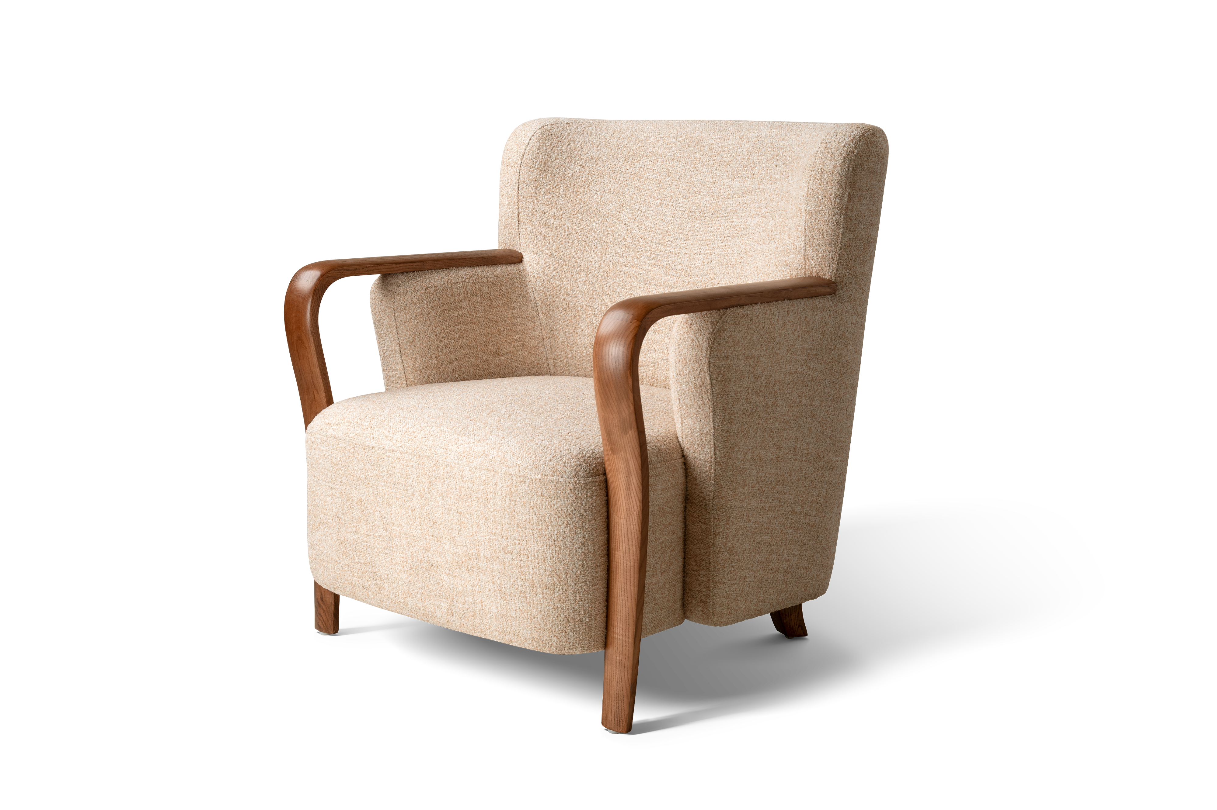 Emma Fabric & Wood Accent Chair