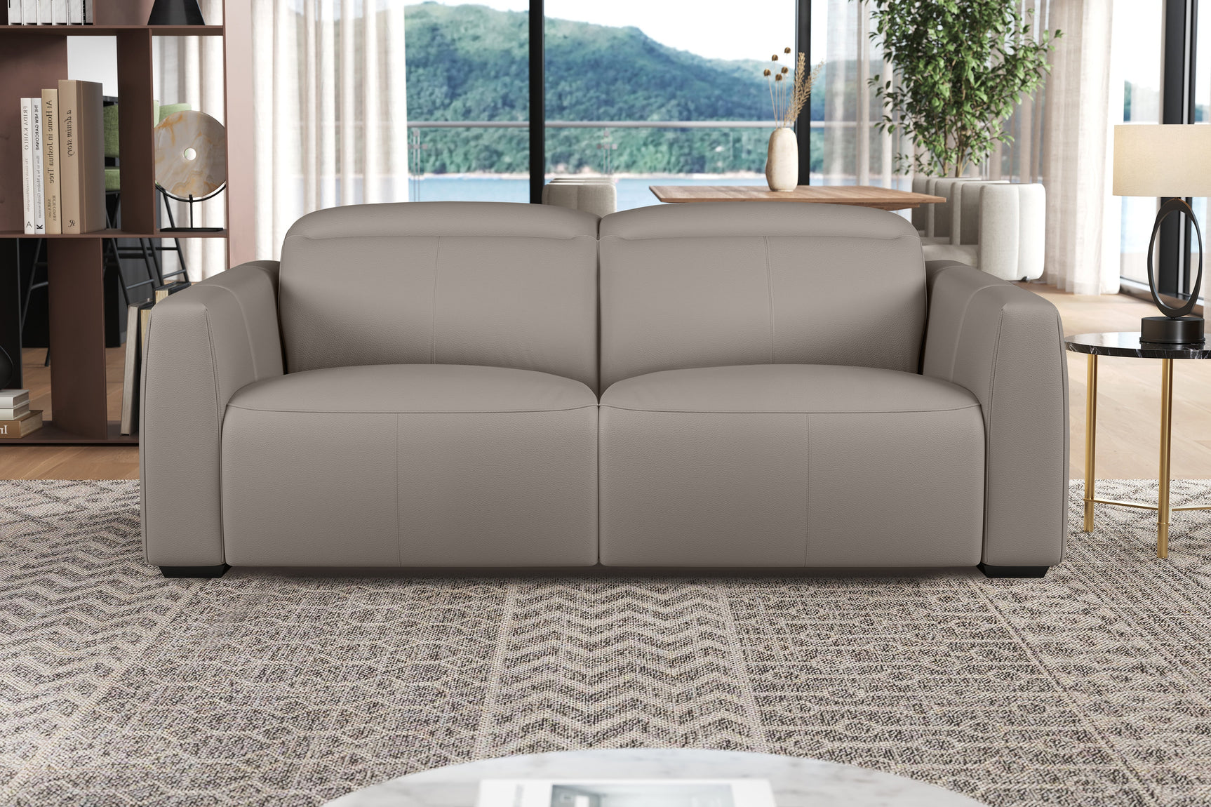 Carmen Leather Dual Recliner Sofa