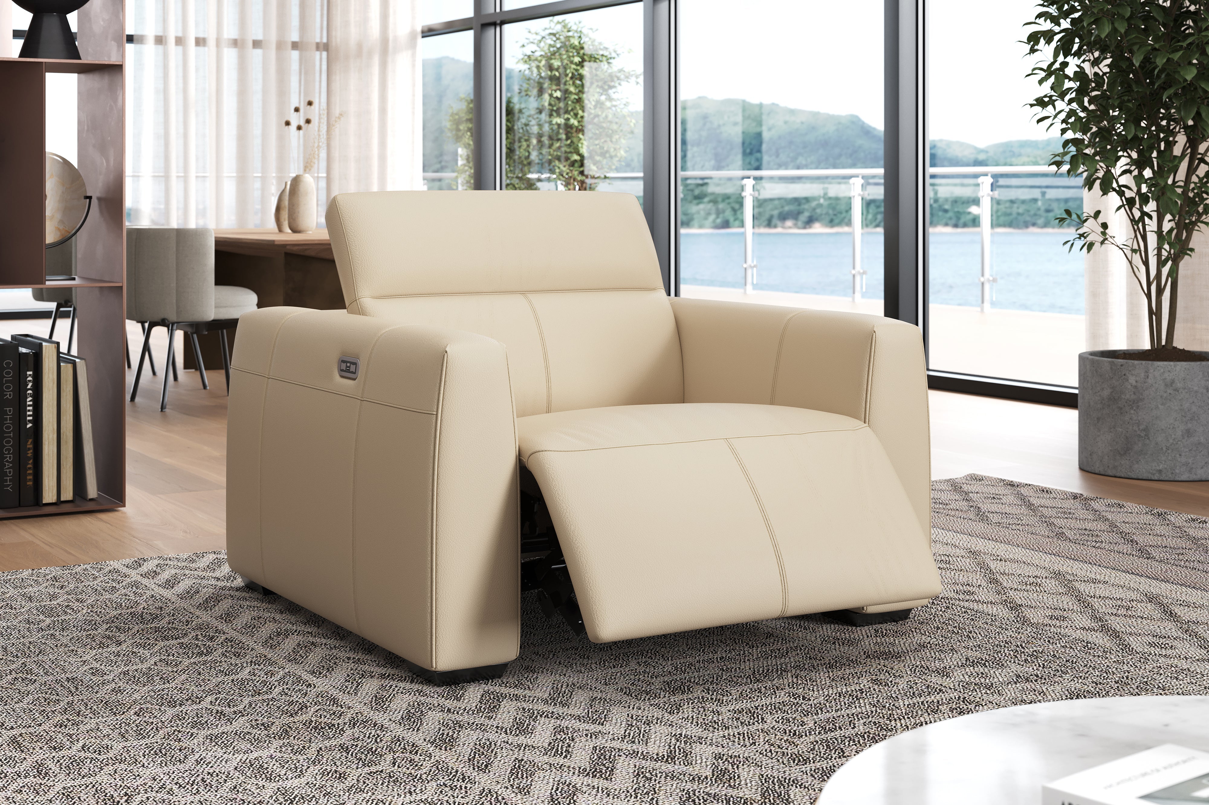 Carmen Leather Recliner Accent Chair