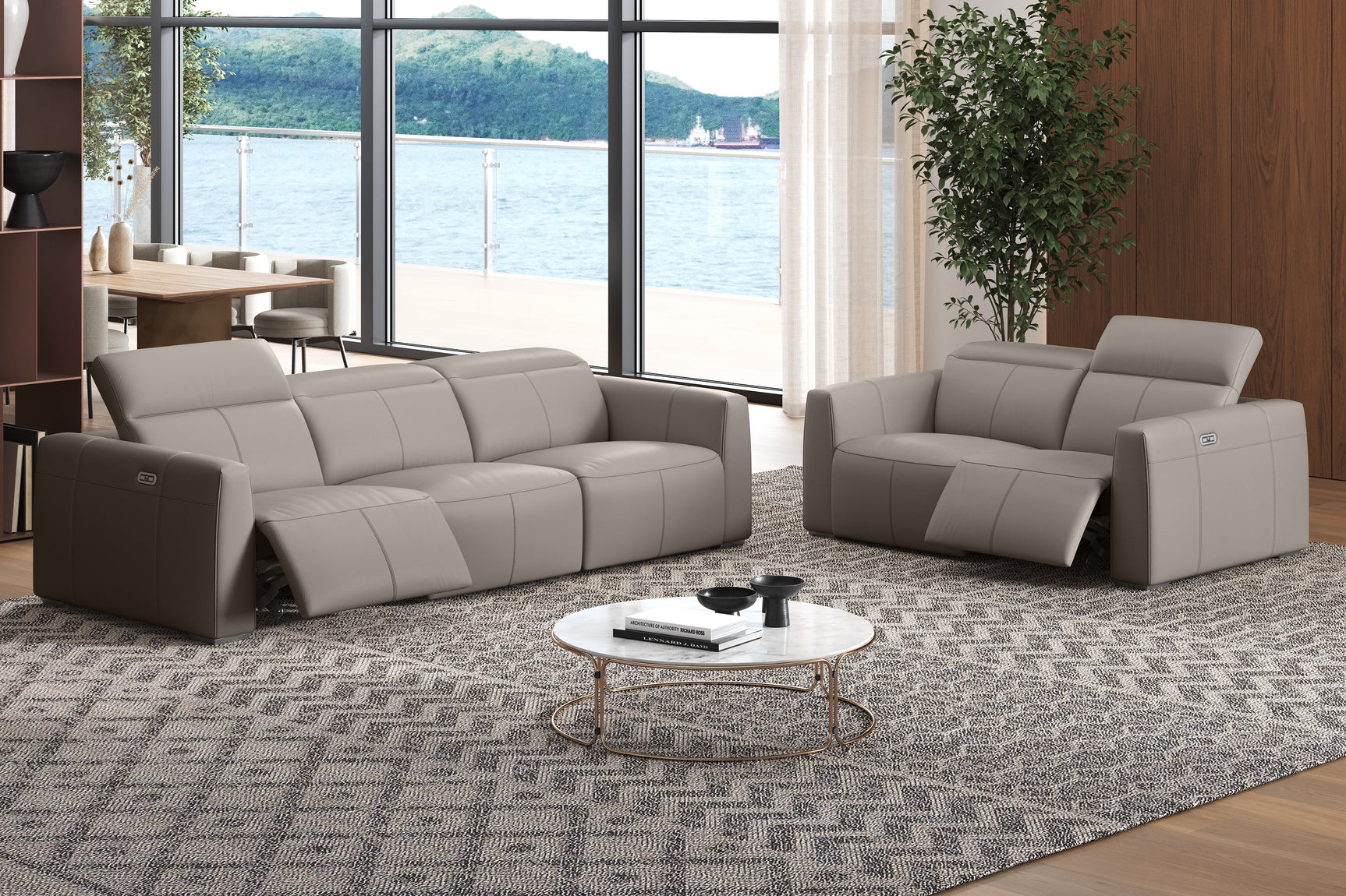 Carmen Leather Dual Recliner Sofa