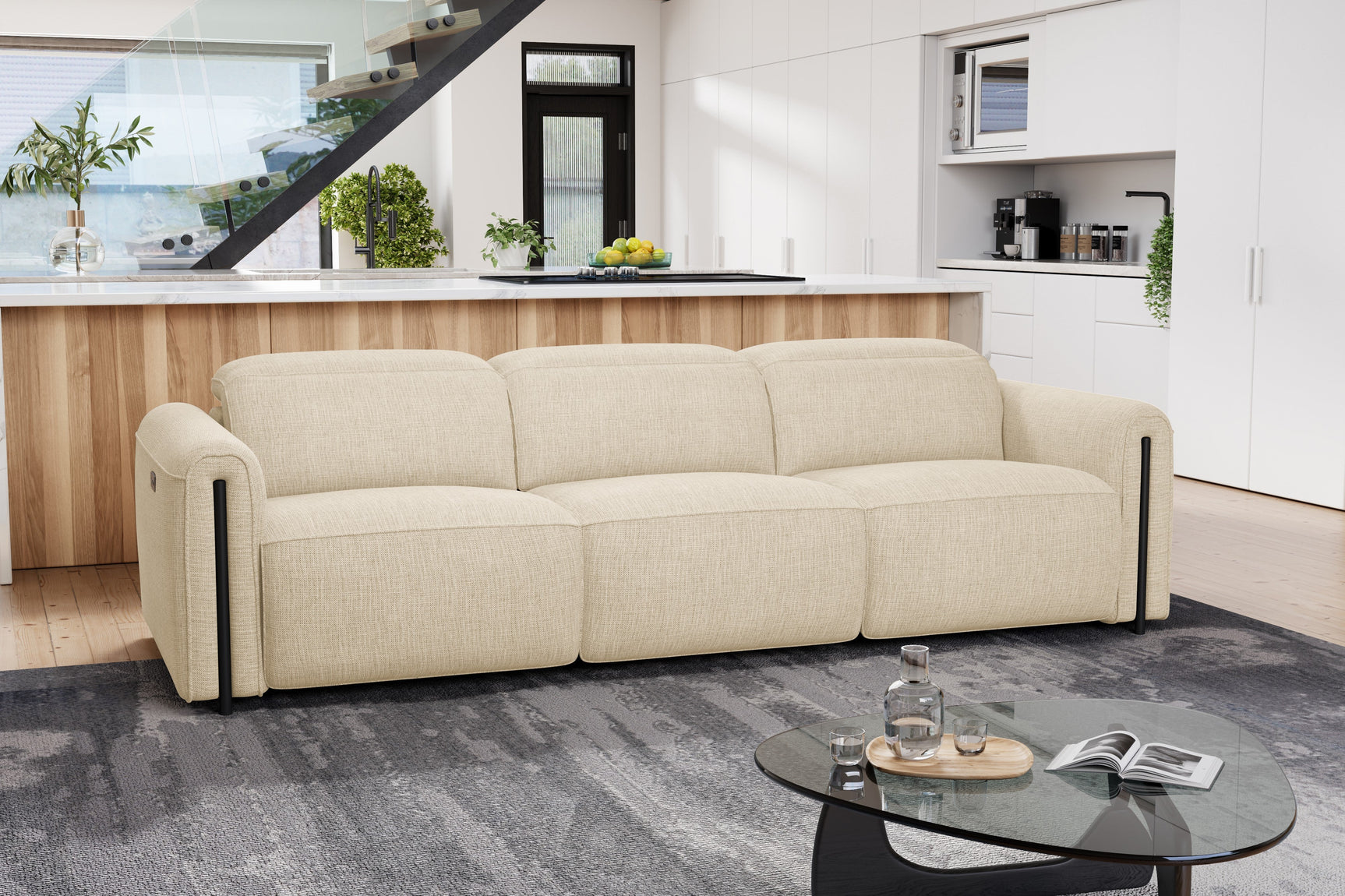 Octavia Fabric Dual Reclining Cloud Sofa