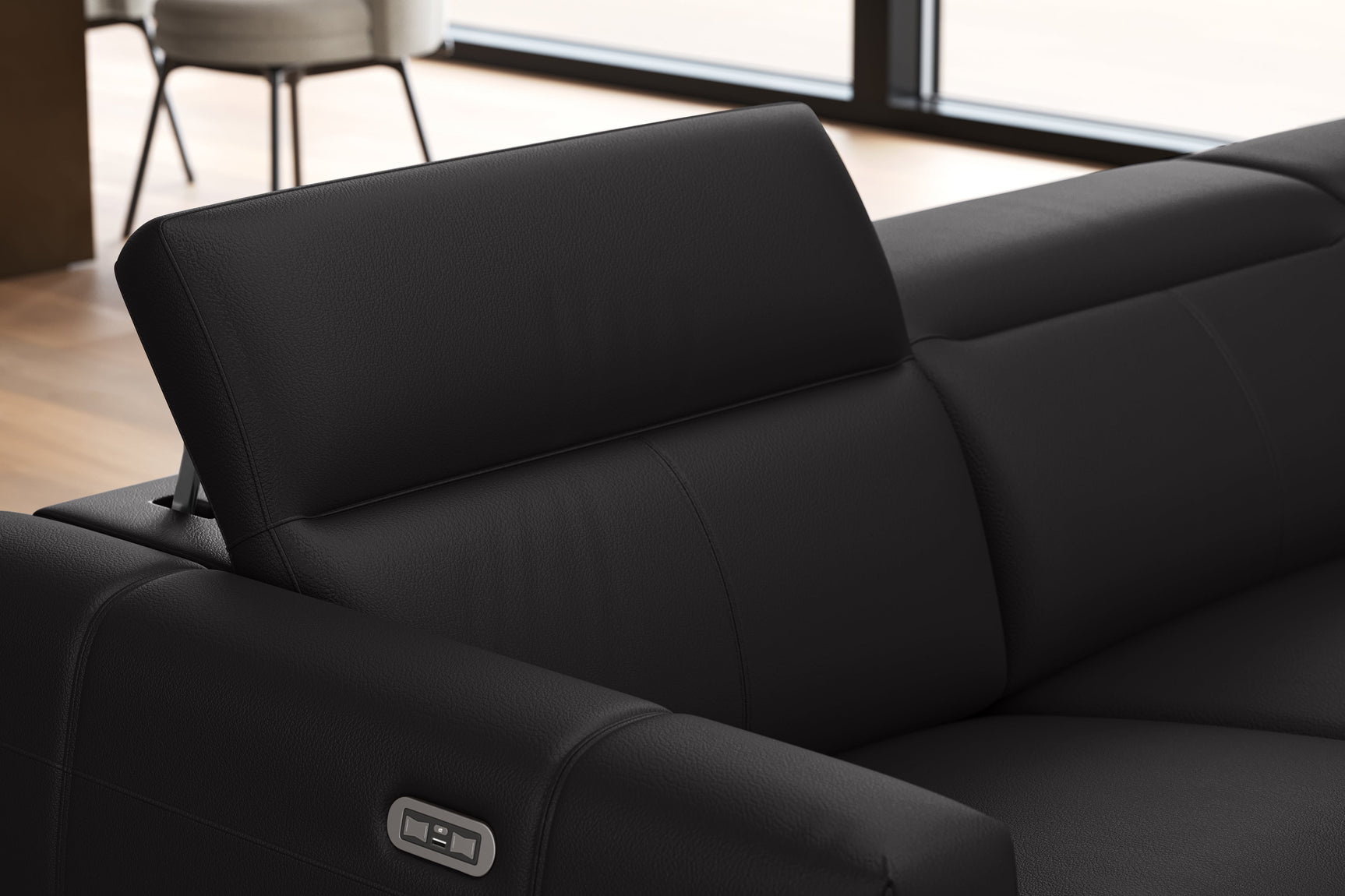 Carmen Leather Dual Recliner Corner Sectional