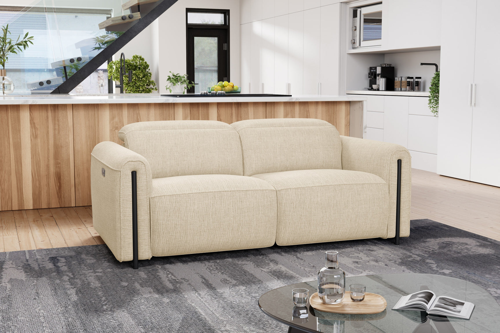Octavia Fabric Dual Reclining Cloud Sofa
