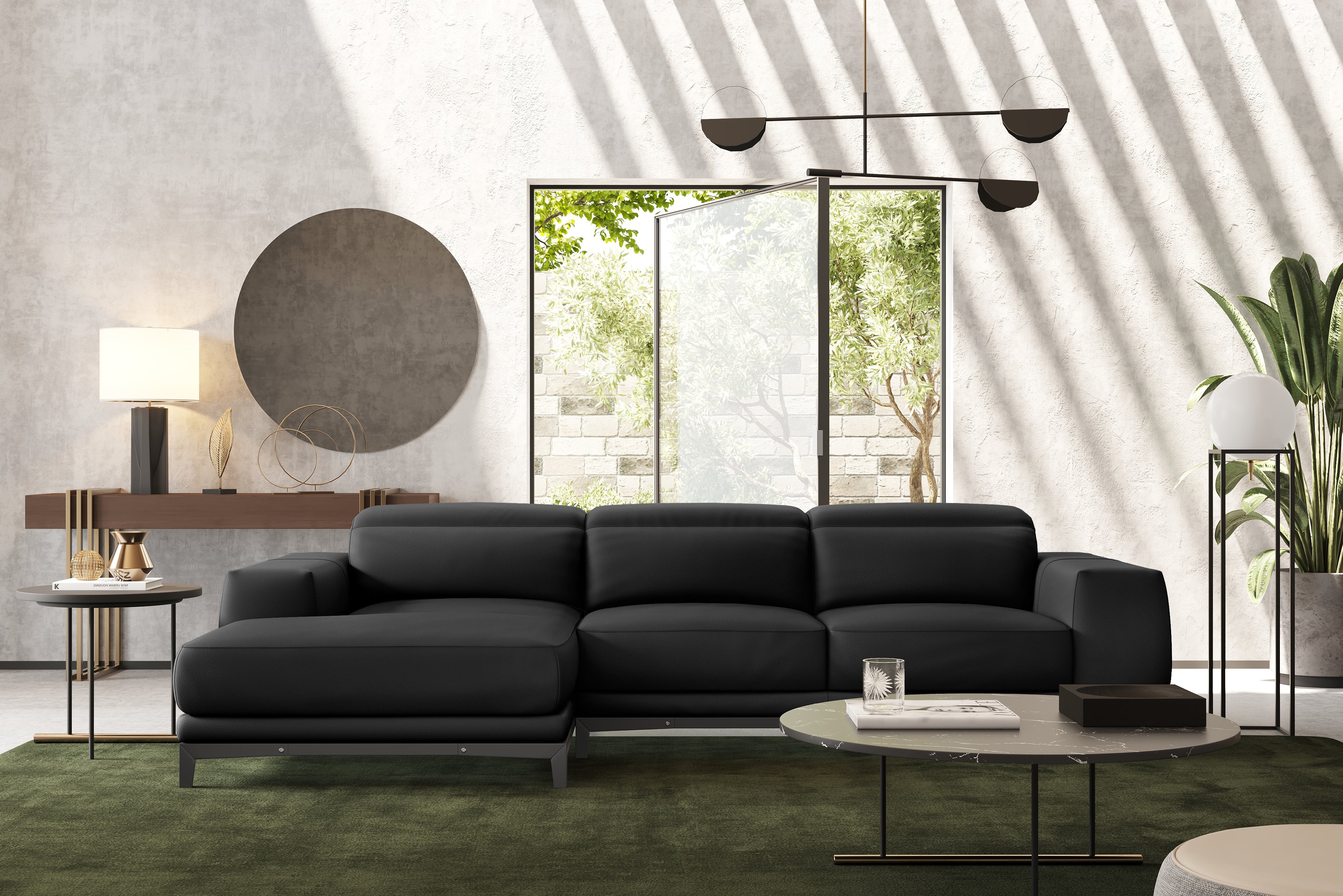 Valletta Leather Sectional Sofa