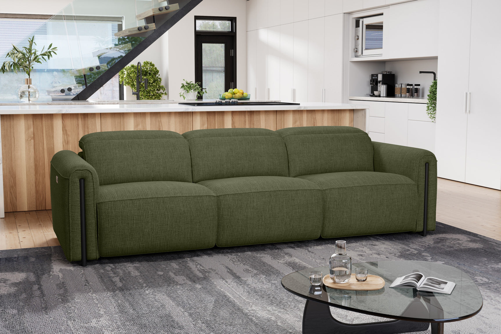 Octavia Fabric Dual Reclining Cloud Sofa