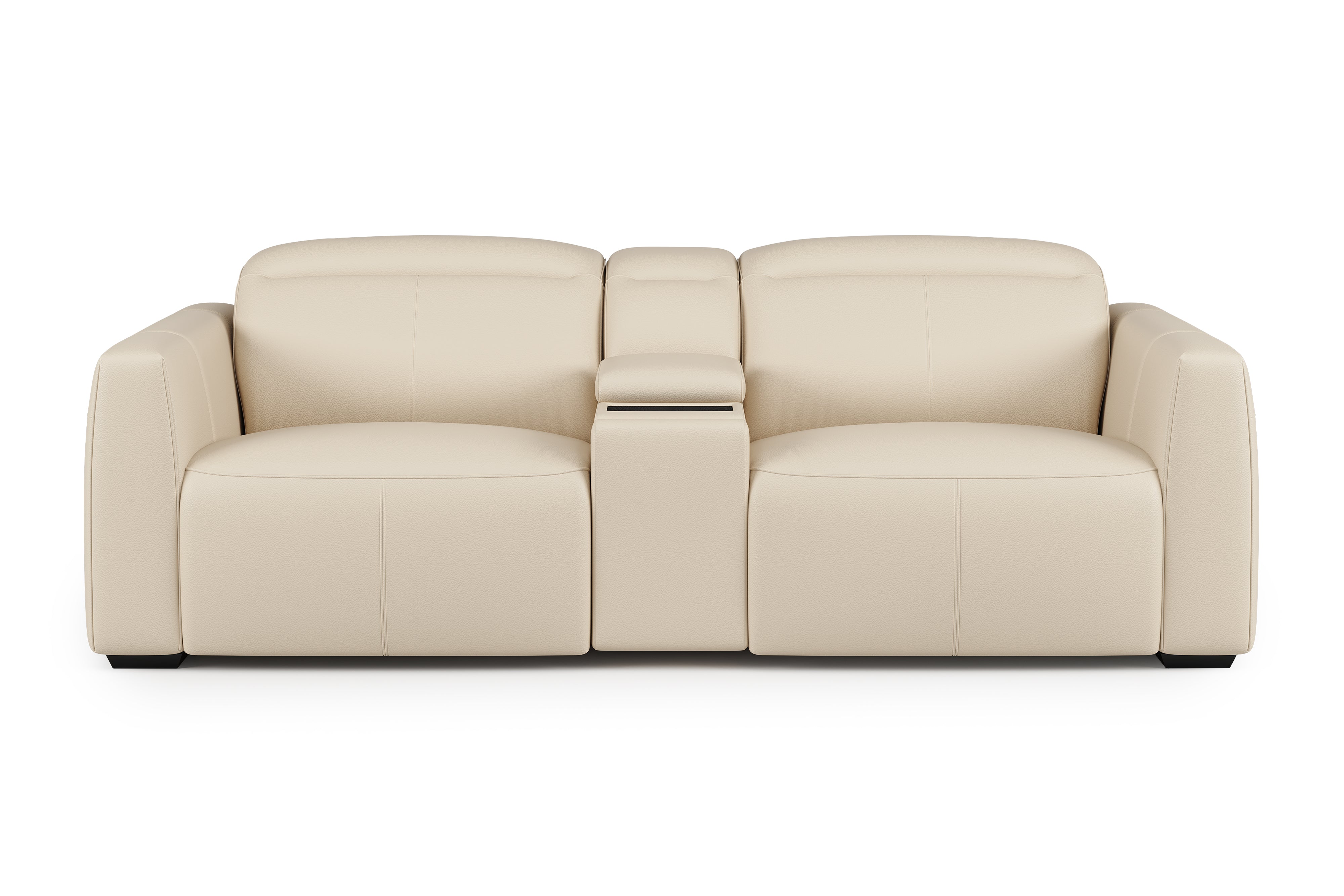 Carmen Leather Dual Recliner Sofa with Console