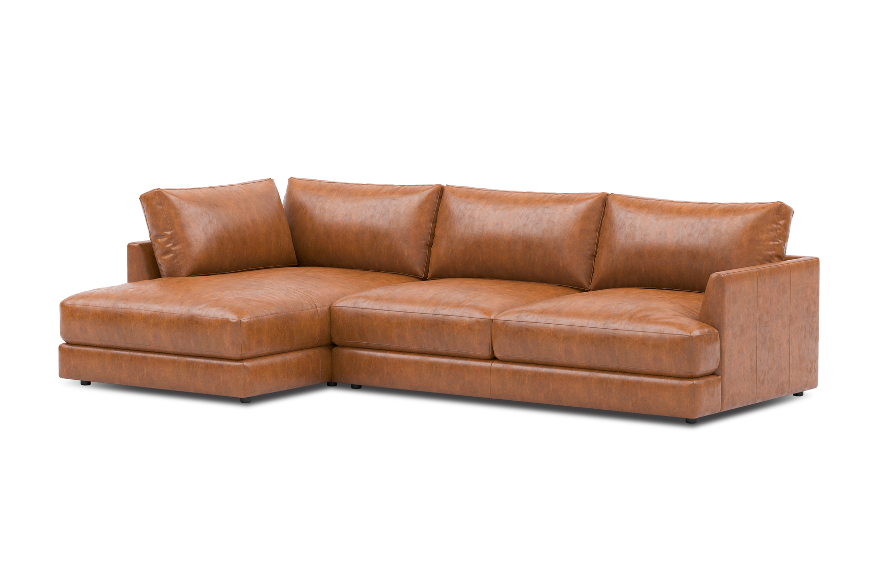 Serena Leather Sectional Sofa