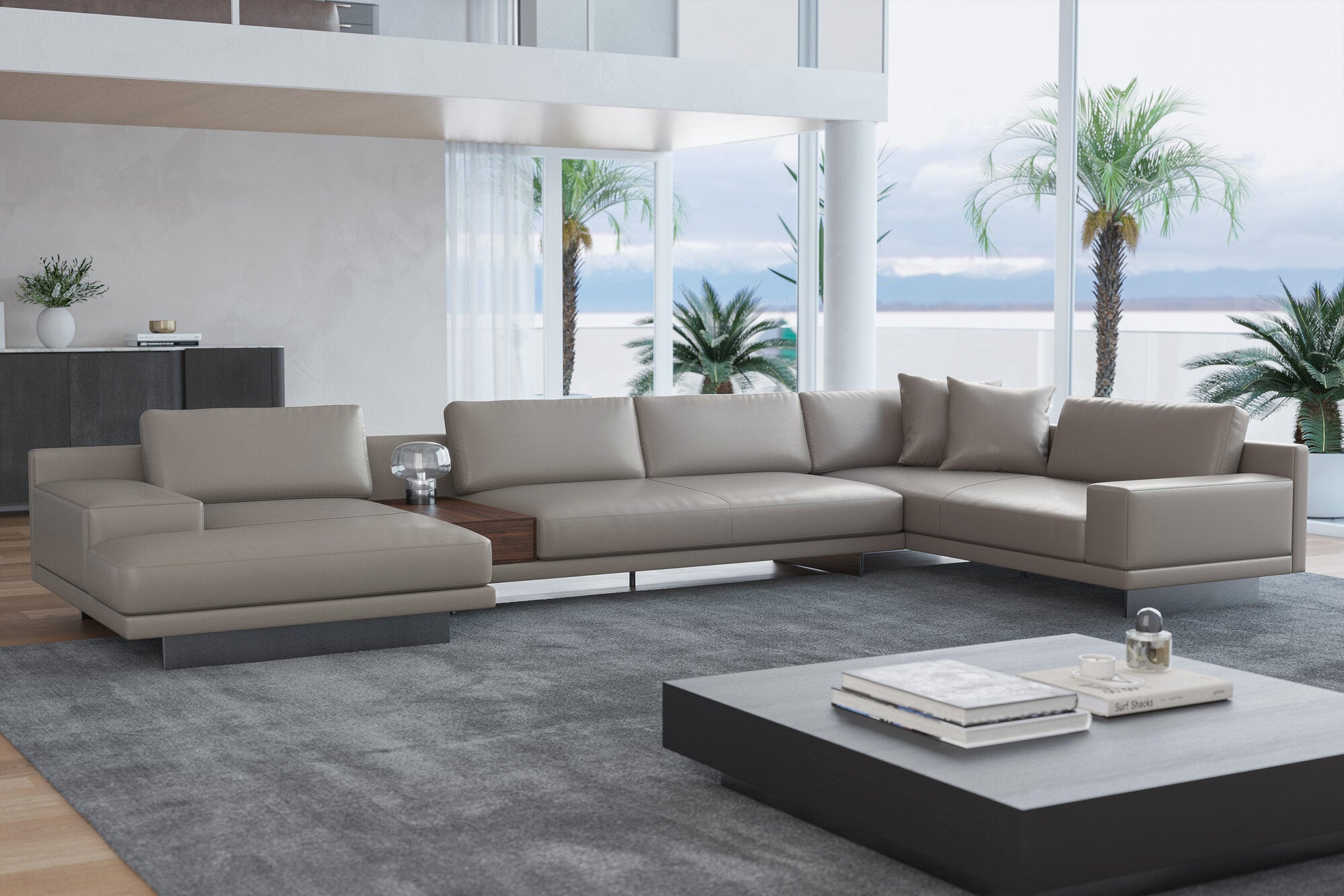 Alessandro Leather Modular Sectional Sofa