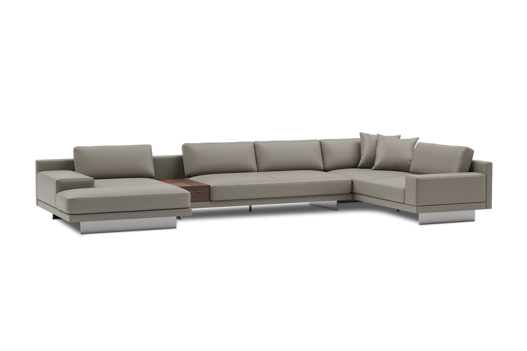 Alessandro Italian Nappa Leather Modular Sectional Sofa with Chaise