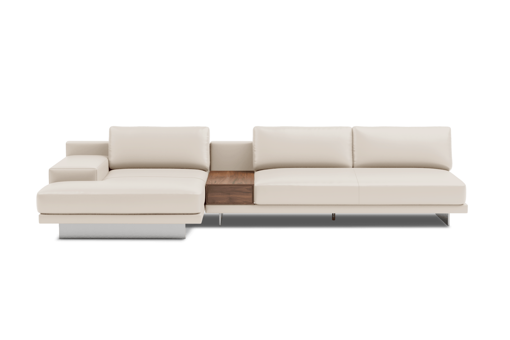 Alessandro Italian Nappa Leather Modular Sectional Sofa with Chaise