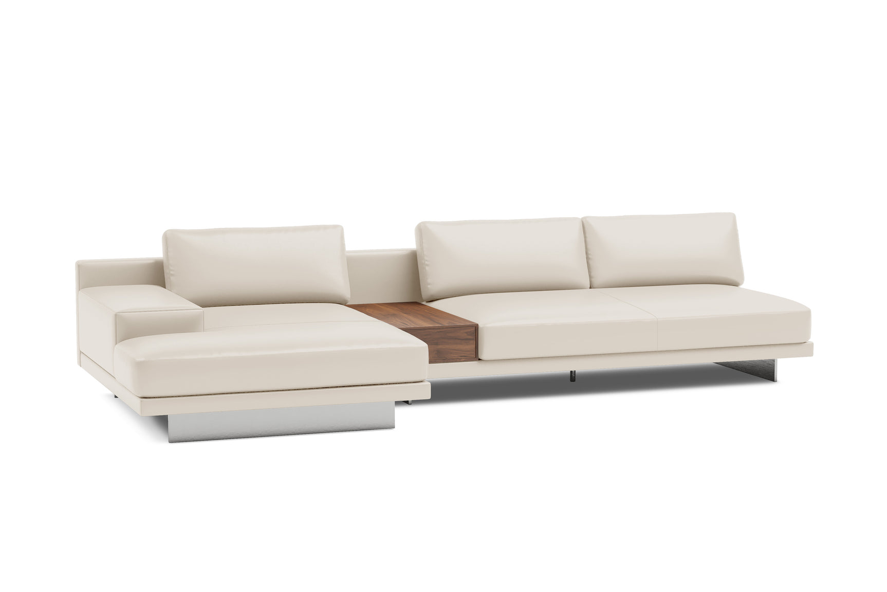 Alessandro Italian Nappa Leather Modular Sectional Sofa with Chaise