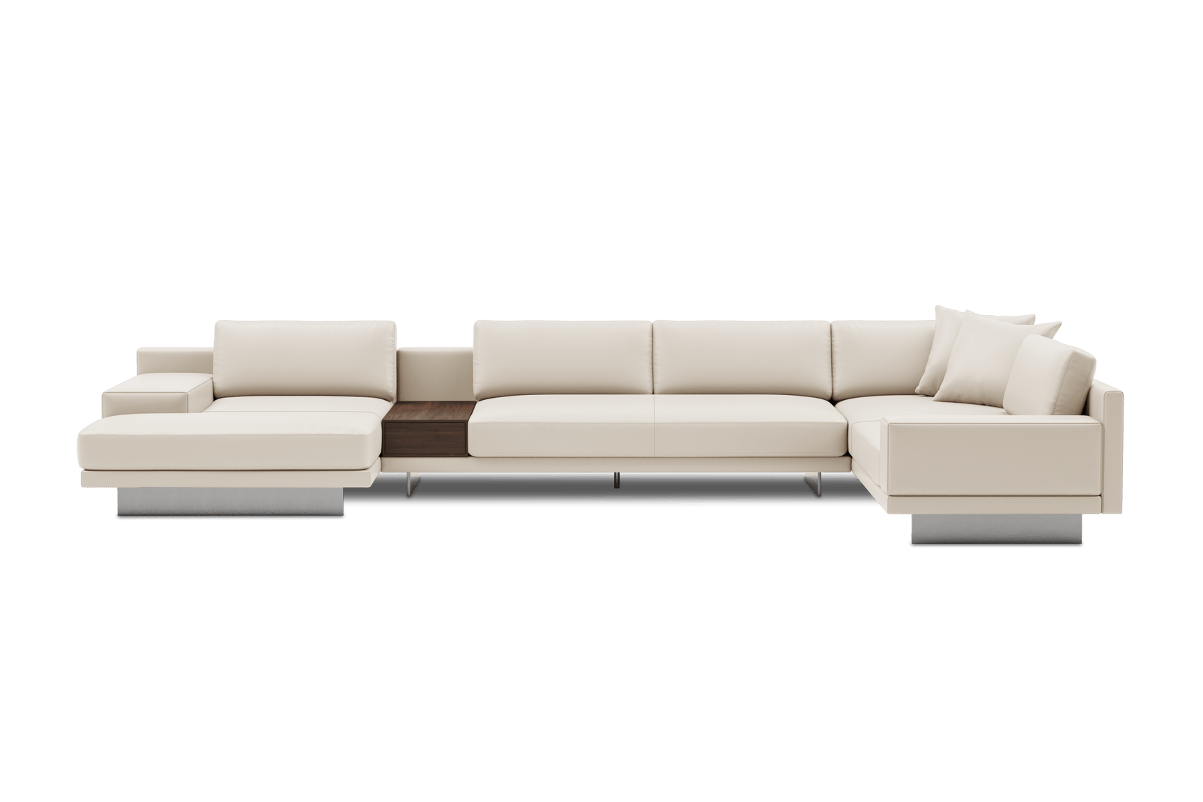 Alessandro Italian Nappa Leather Modular Sectional Sofa with Chaise