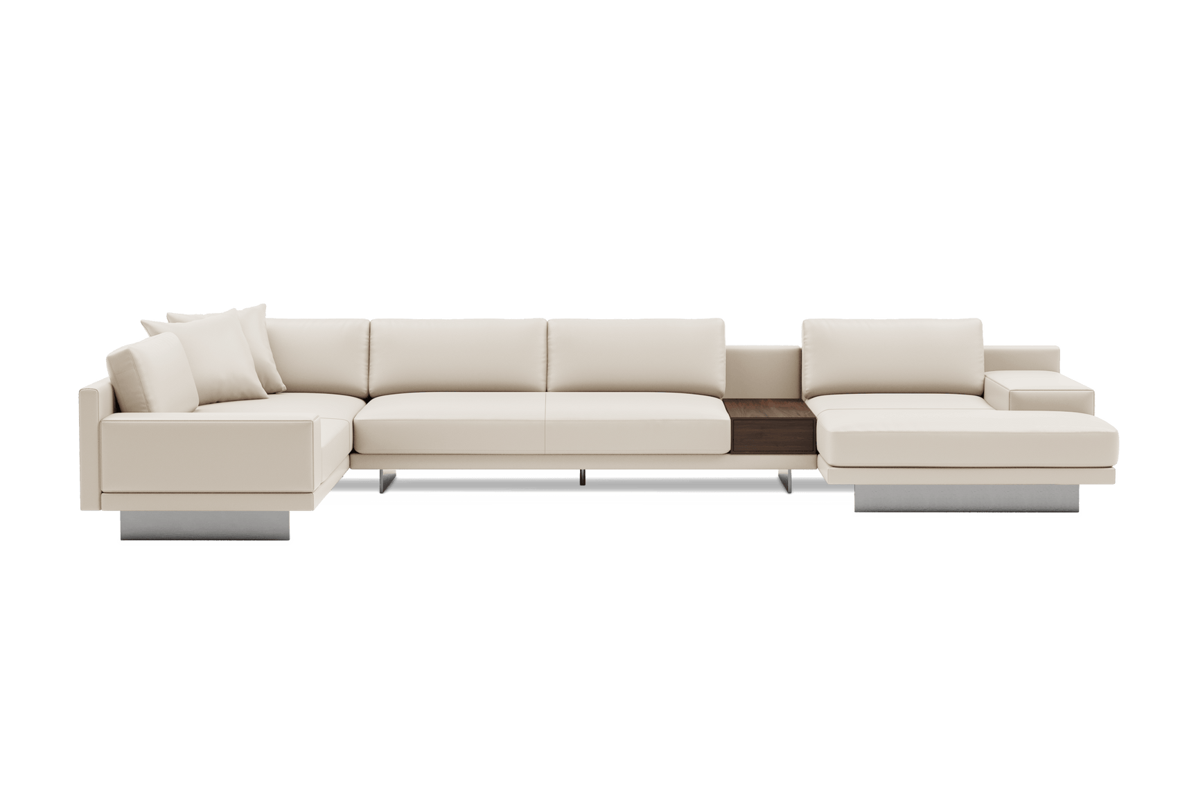 Alessandro Italian Nappa Leather Modular Sectional Sofa with Chaise