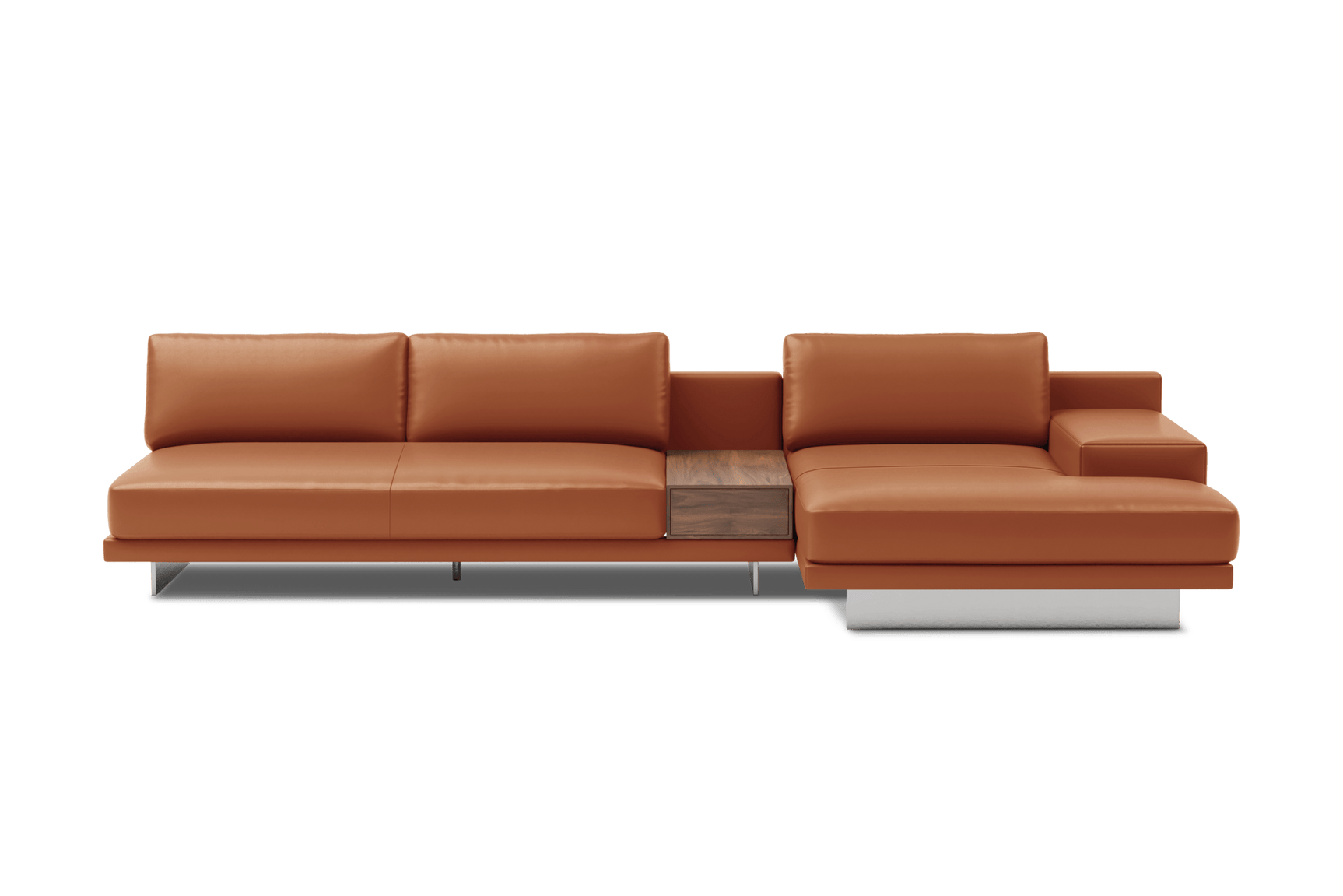 Alessandro Italian Nappa Leather Modular Sectional Sofa with Chaise