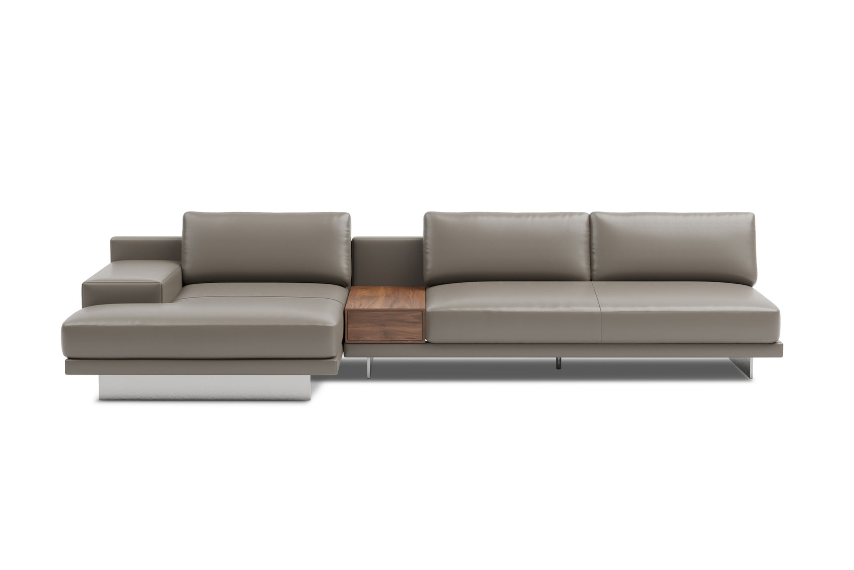 Alessandro Italian Nappa Leather Modular Sectional Sofa with Chaise