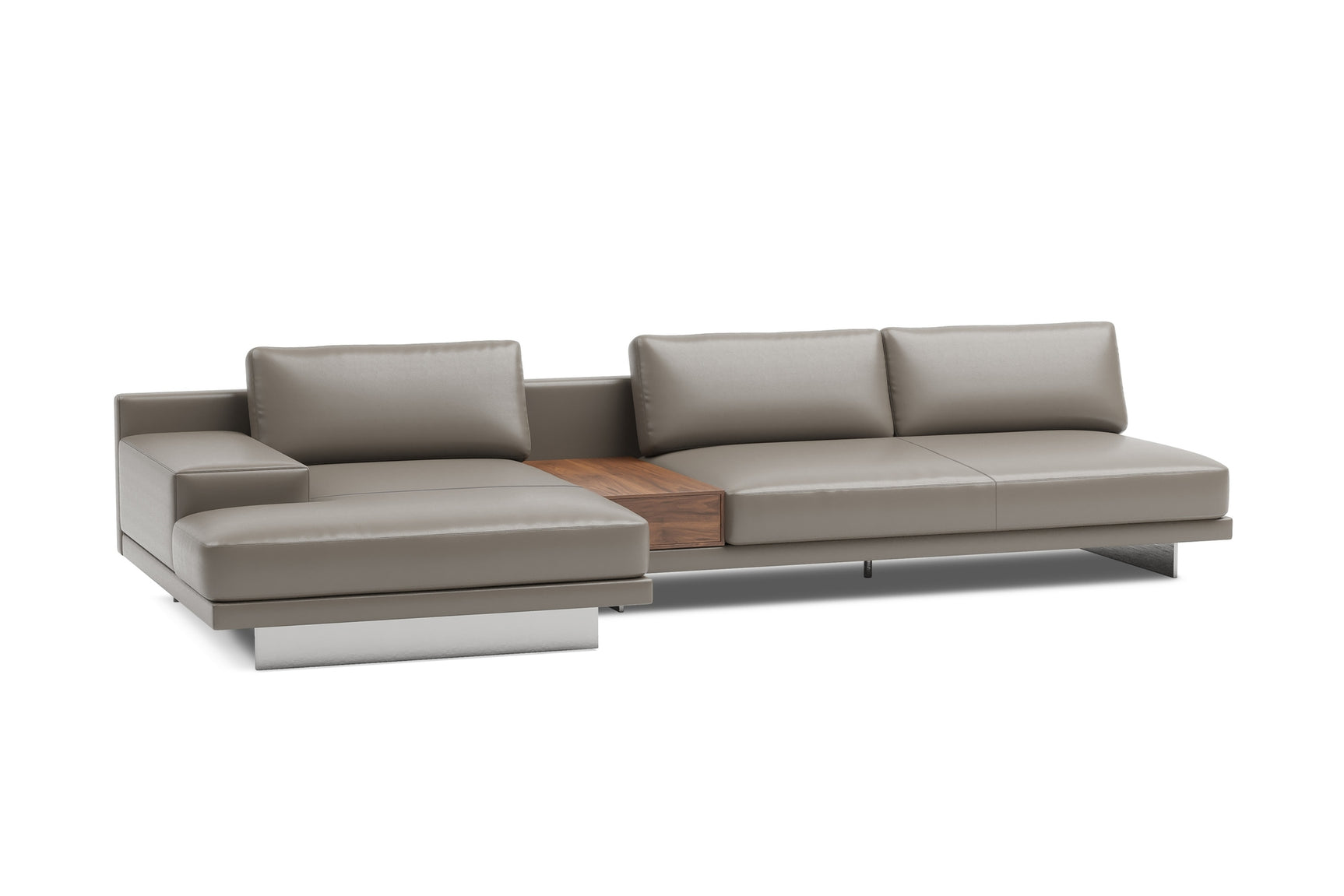 Alessandro Italian Nappa Leather Modular Sectional Sofa with Chaise
