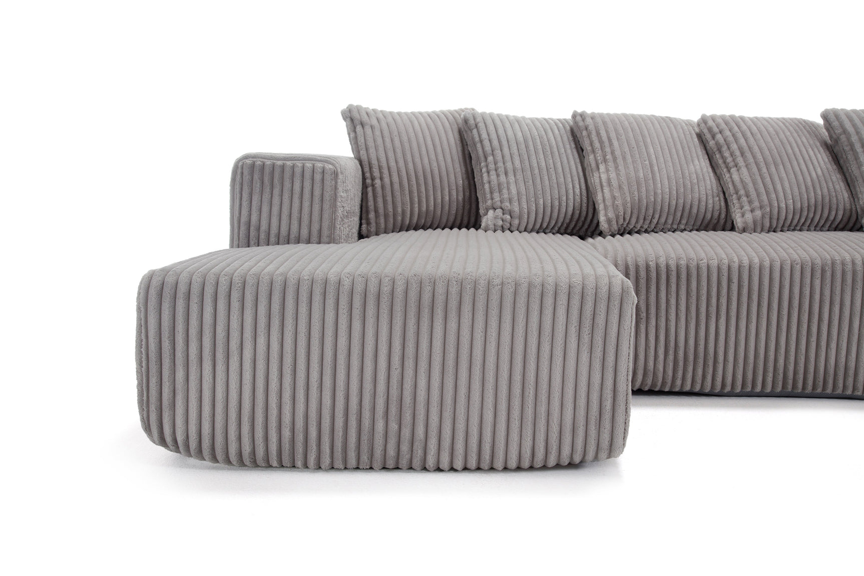 Alexus Corduroy Fabric Sectional Sofa