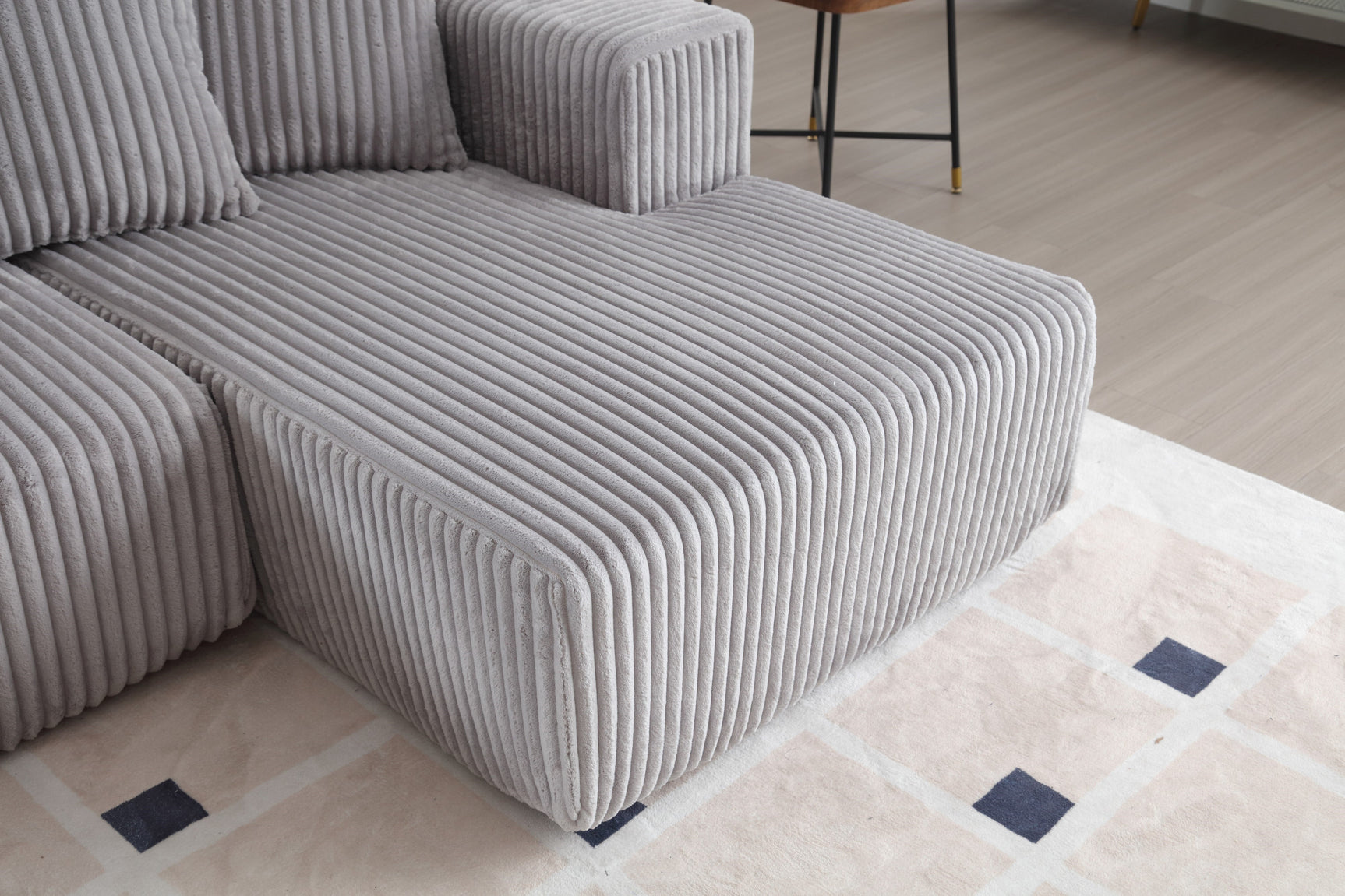 Alexus Corduroy Fabric Sectional Sofa