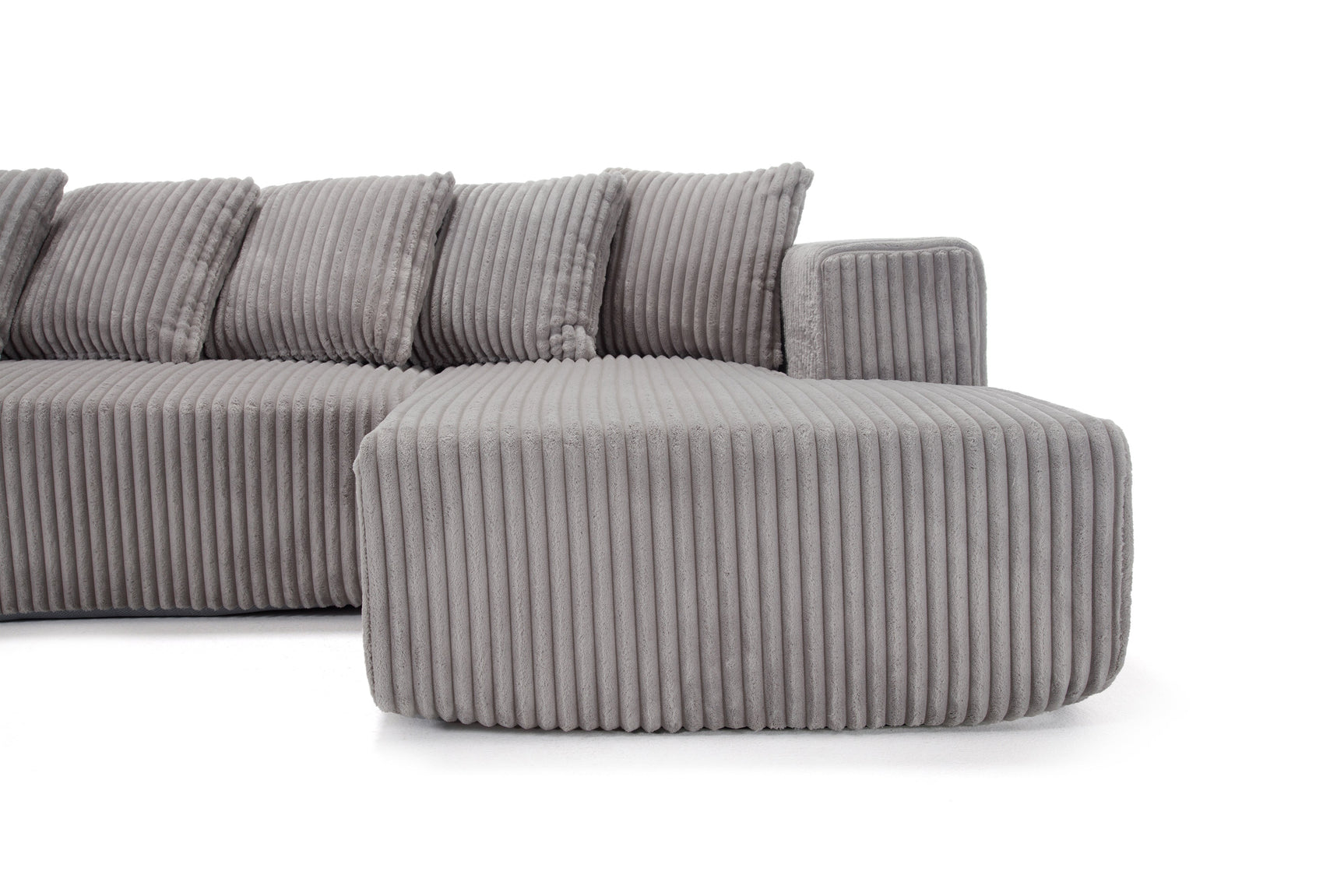 Alexus Corduroy Fabric Sectional Sofa