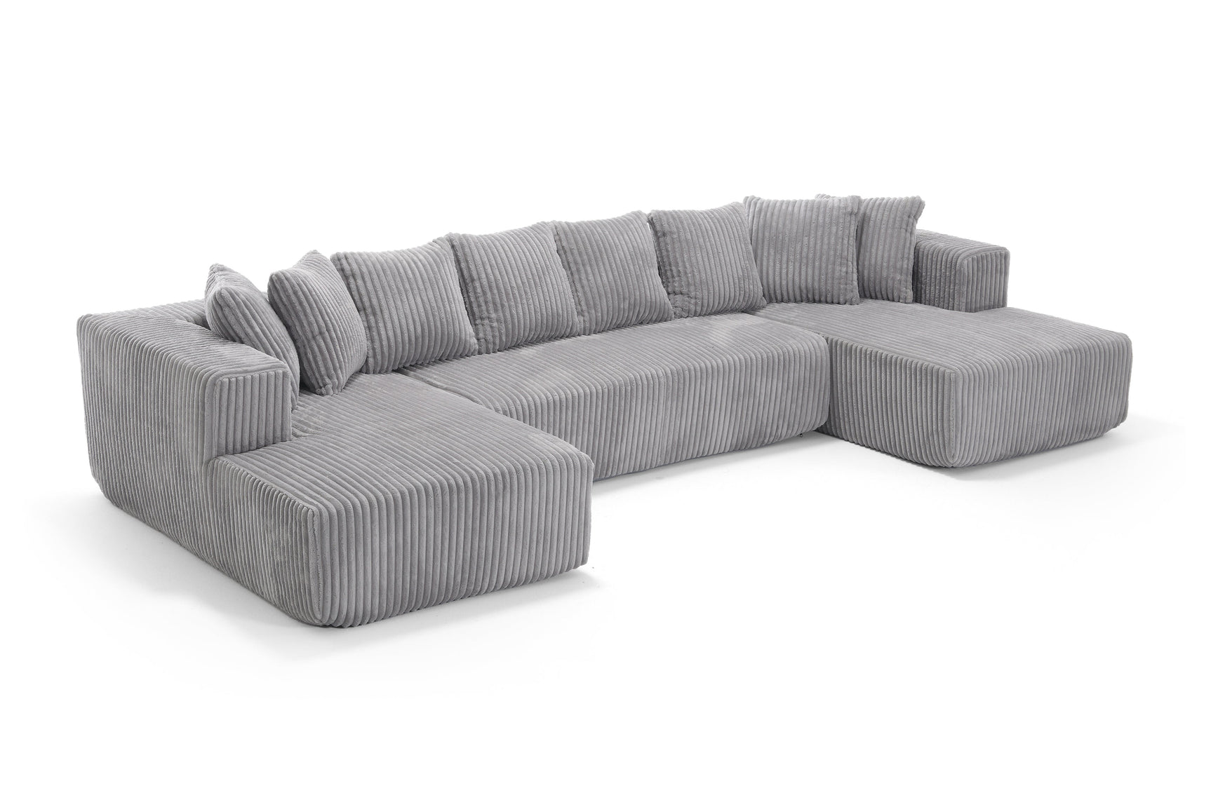 Alexus Corduroy Fabric Sectional Sofa