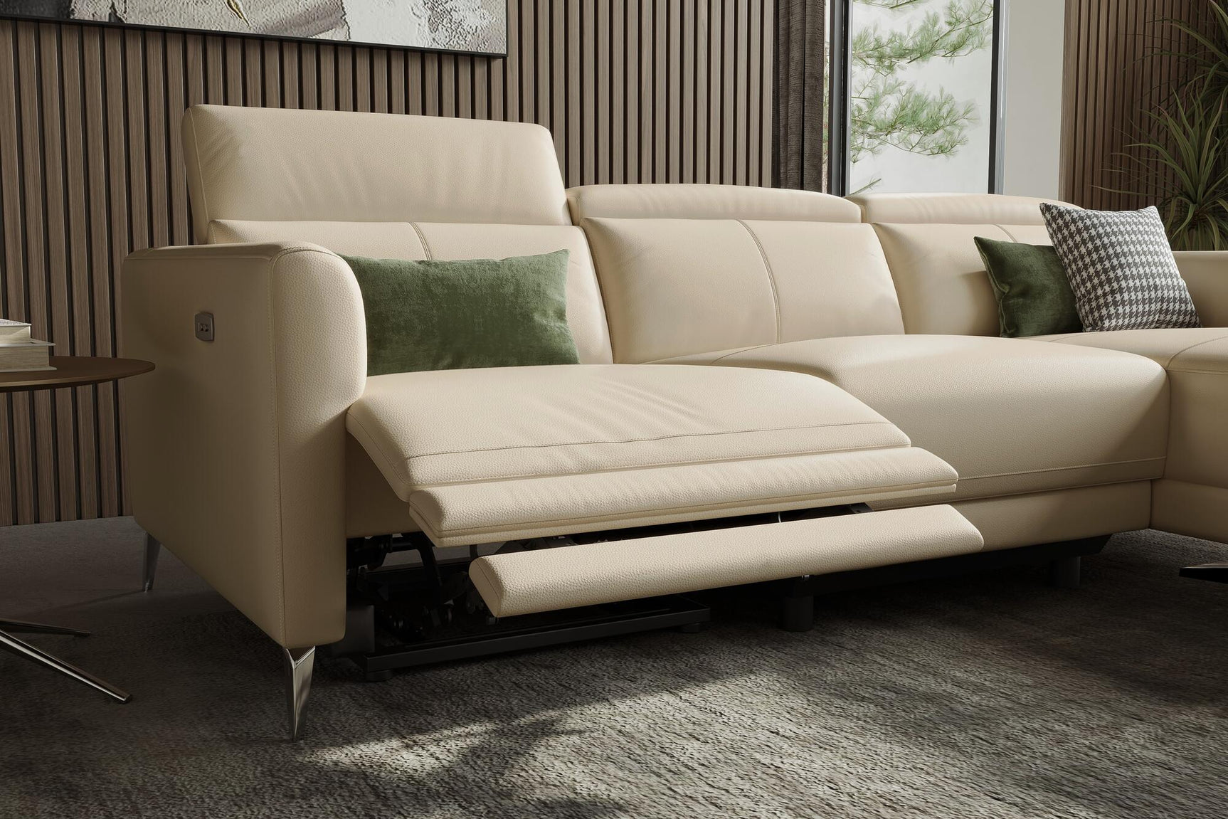 Andria Leather Reclining Sectional Sofa