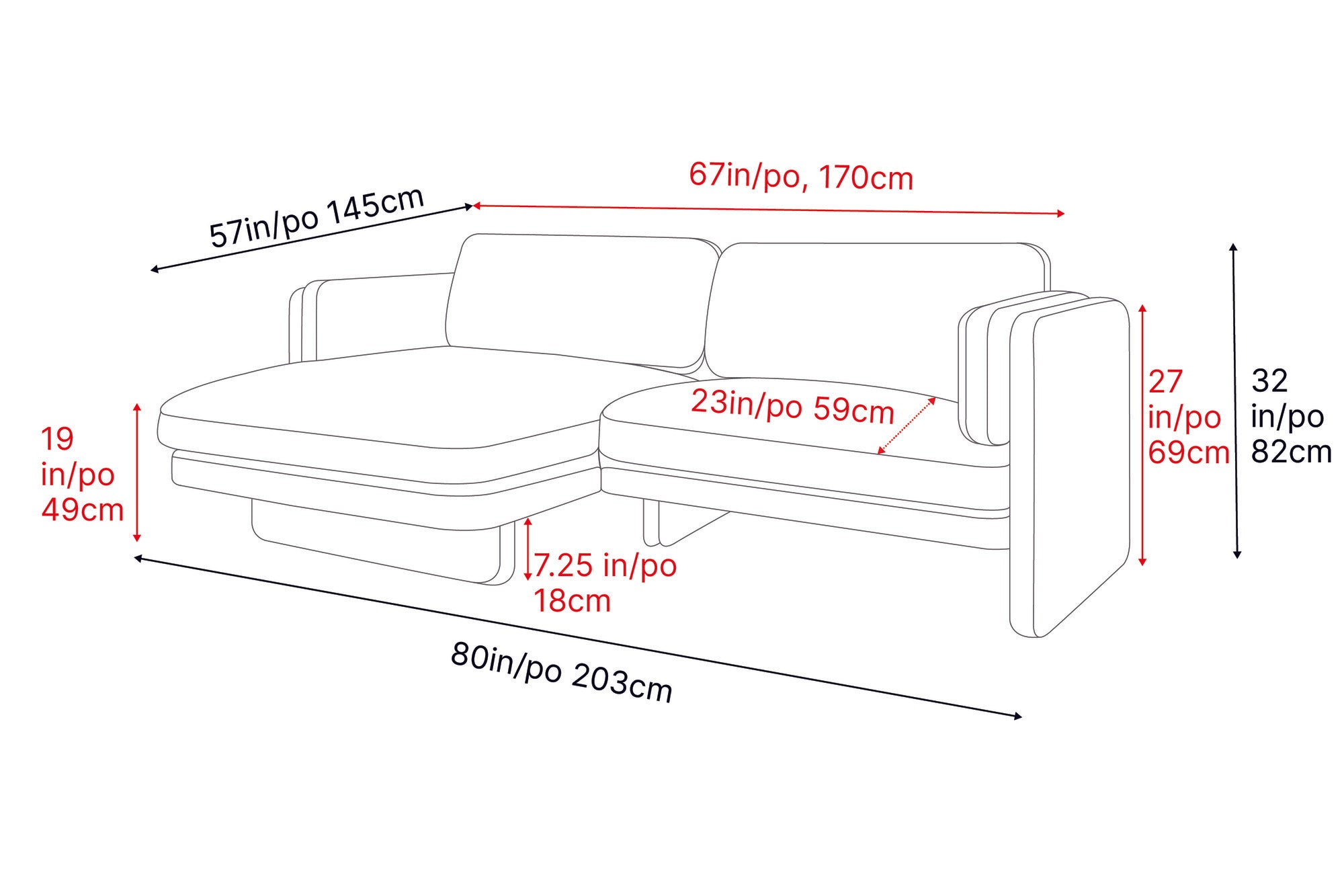 Annalise Leather Sectional Sofa