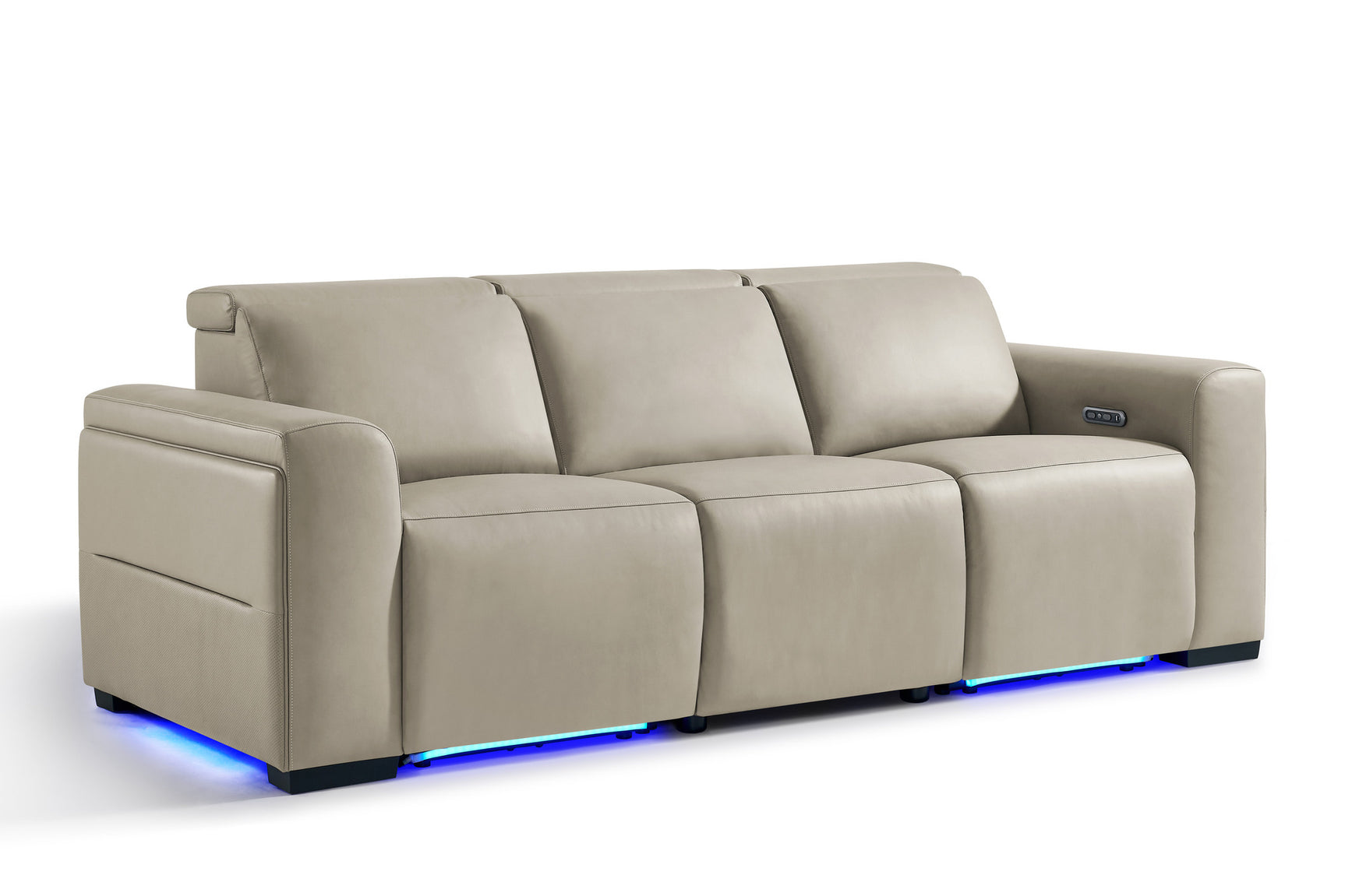 Arlington Immersive Audio Leather Dual Recliner Sofa with Heat & Massage