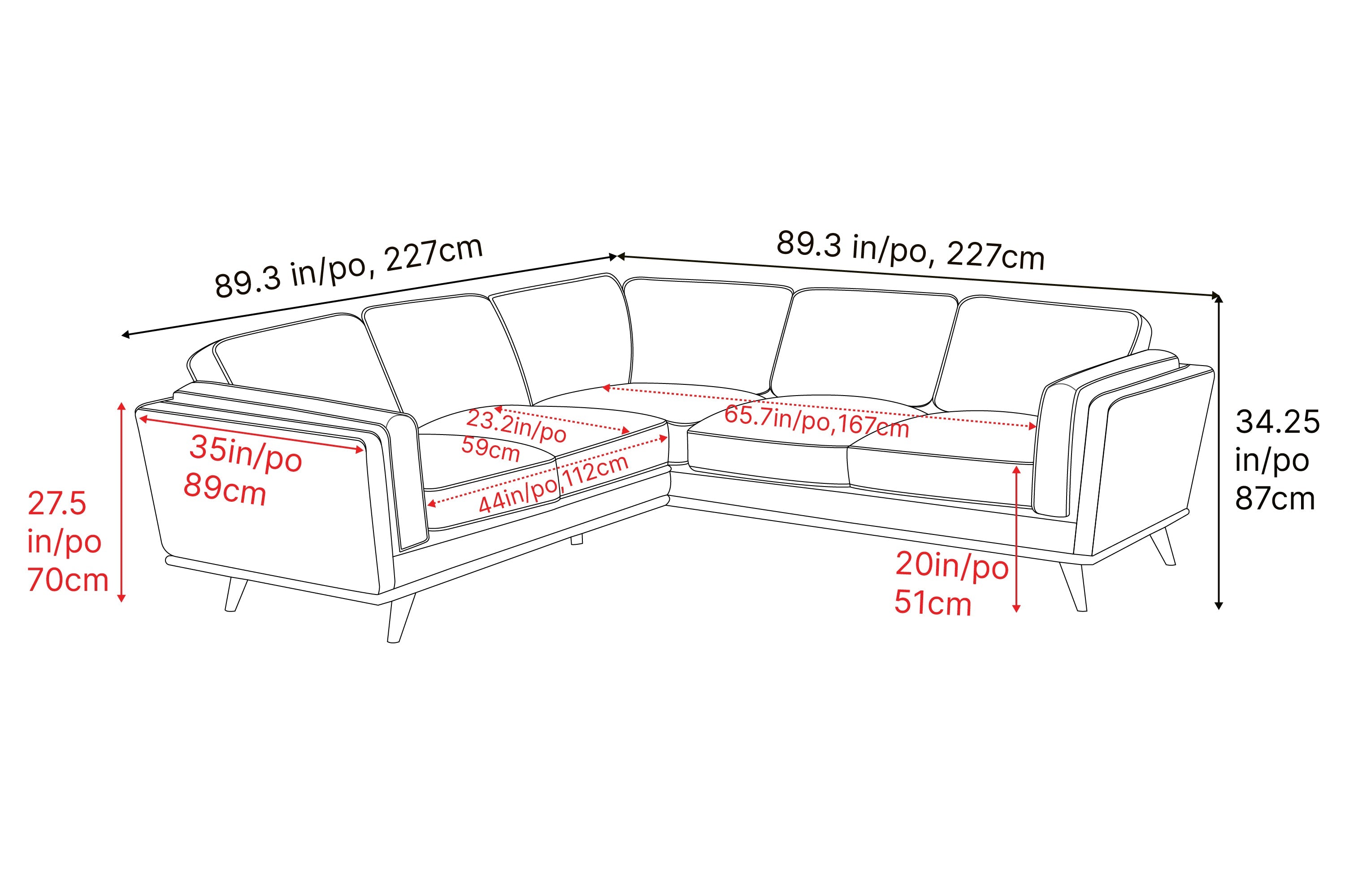 Artisan Leather Corner Sectional Sofa