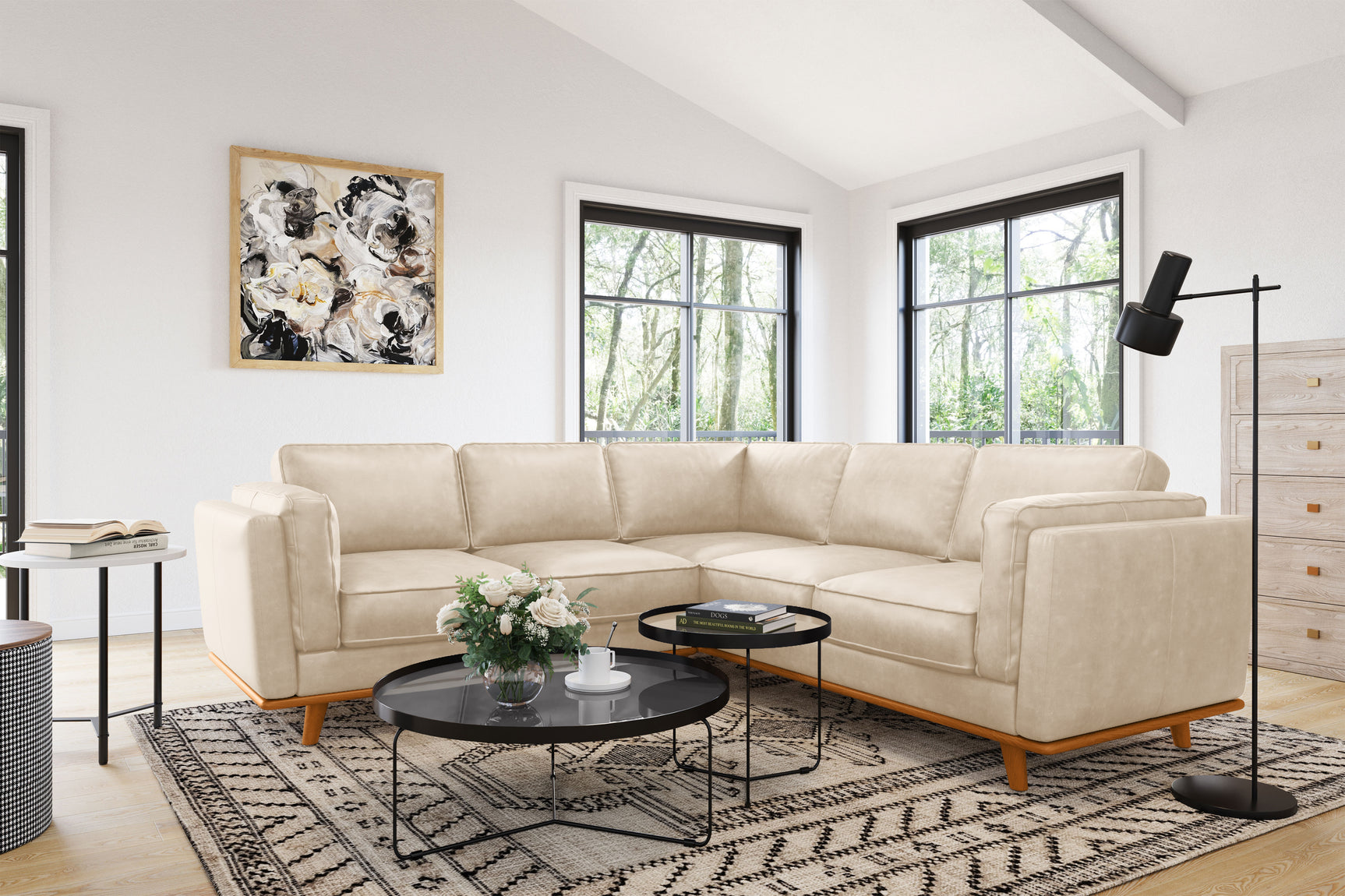 Artisan Leather Corner Sectional Sofa