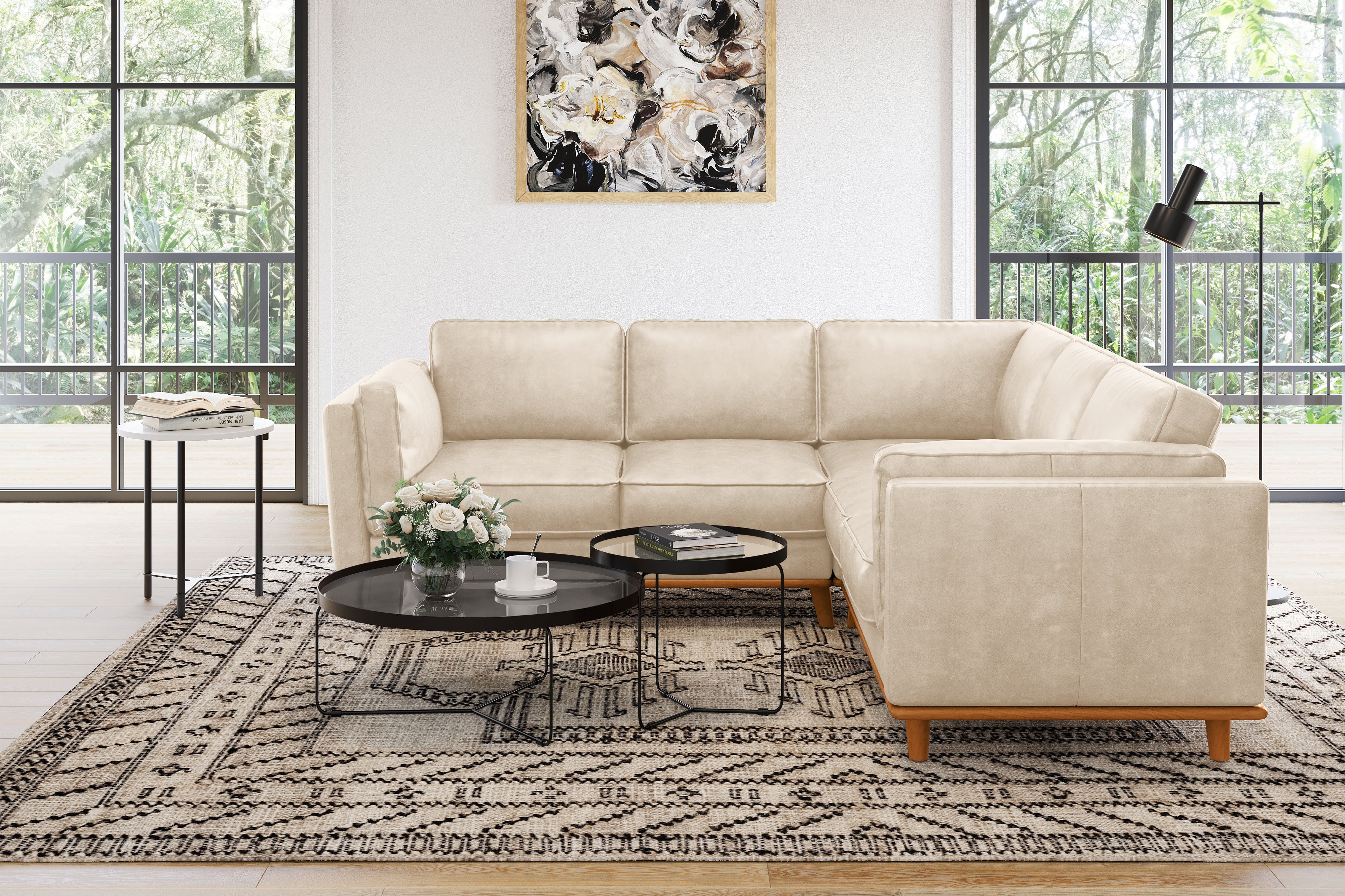 Artisan Leather Corner Sectional Sofa