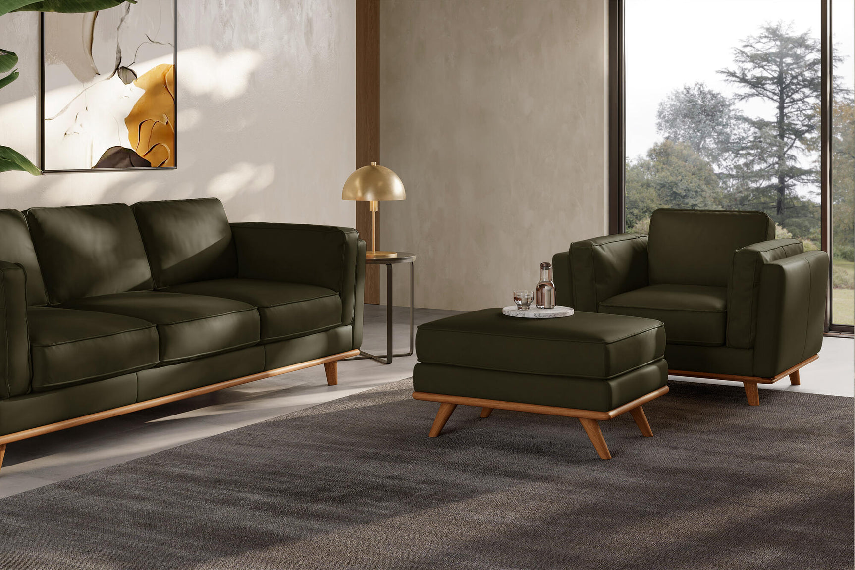 Artisan Leather Ottoman