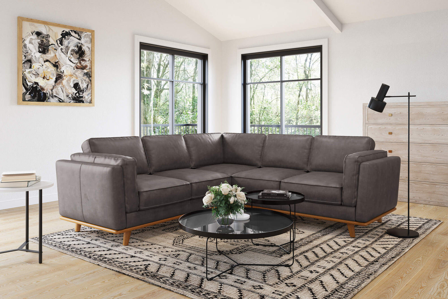 Artisan Leather Corner Sectional Sofa