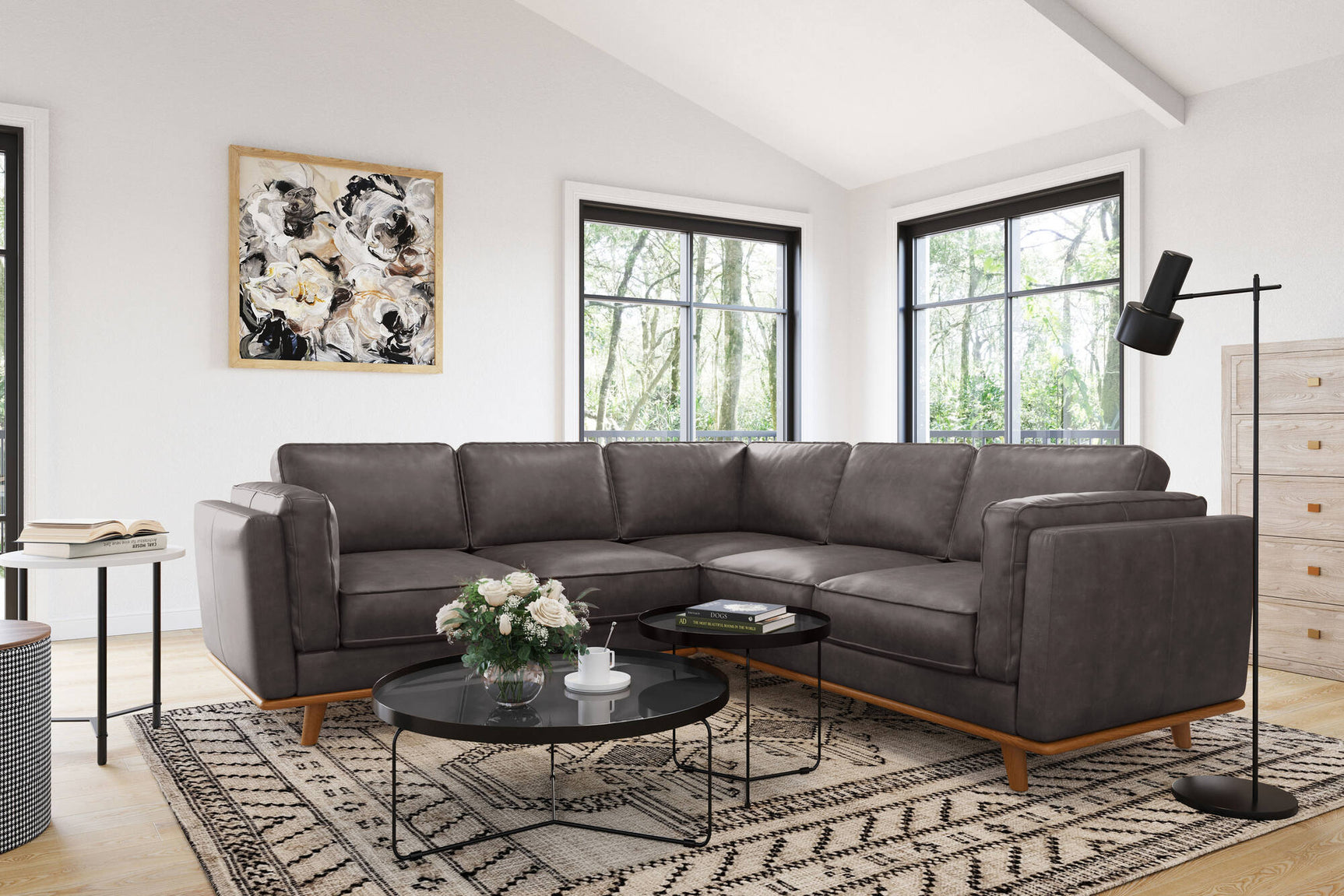 Artisan Leather Corner Sectional Sofa