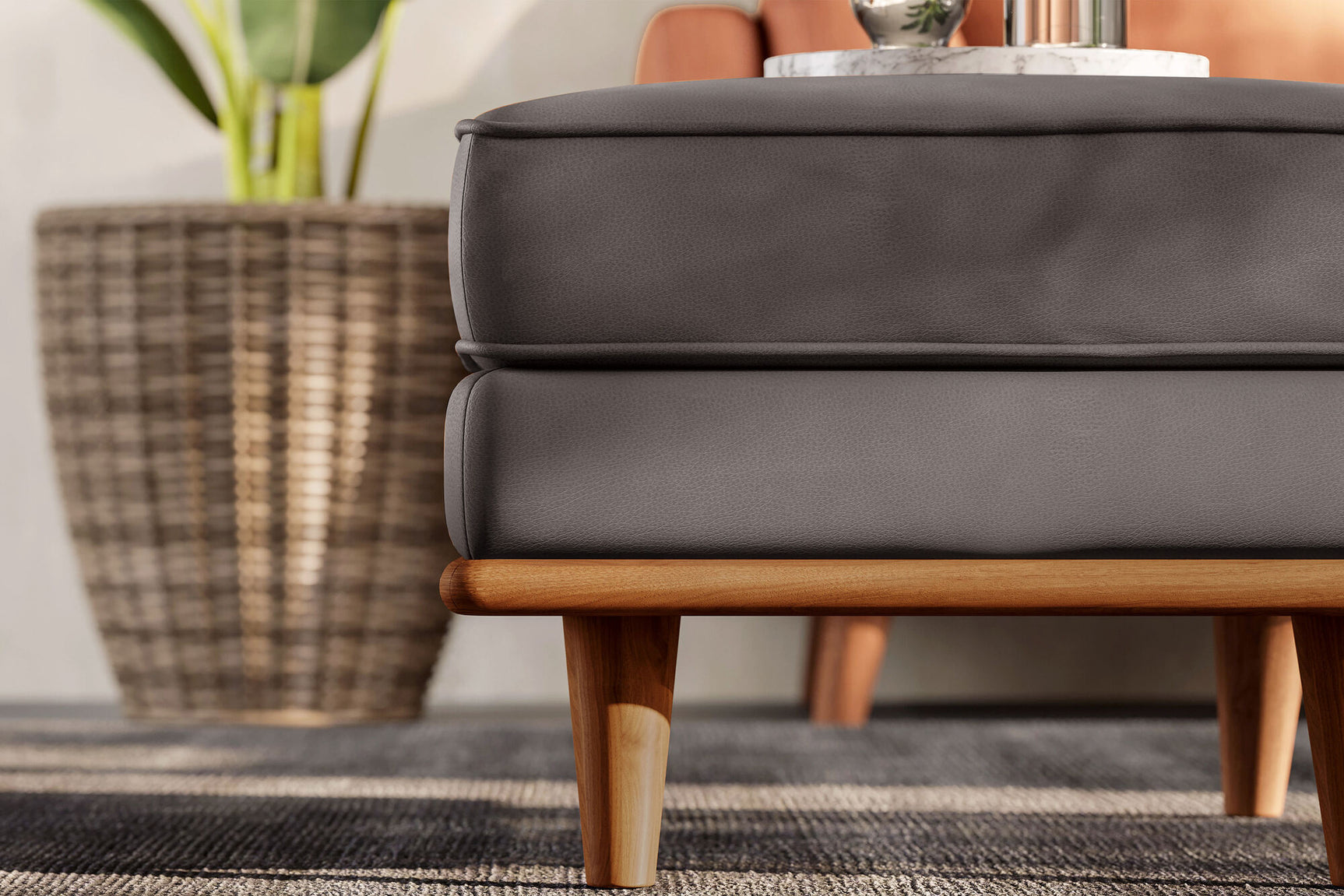 Artisan Leather Ottoman