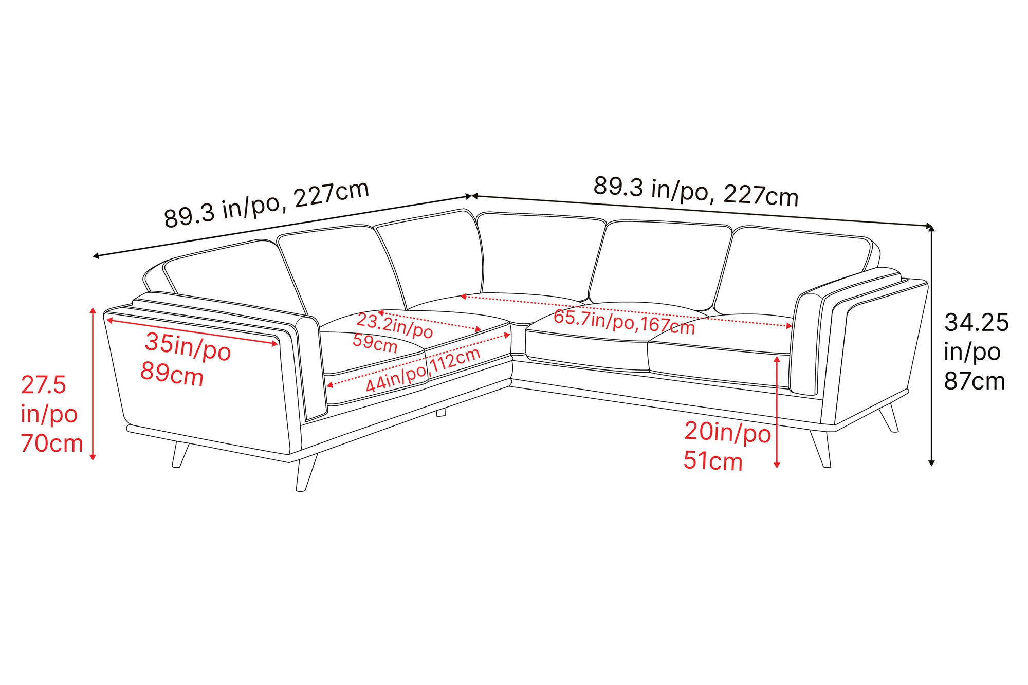 Artisan Leather Corner Sectional Sofa