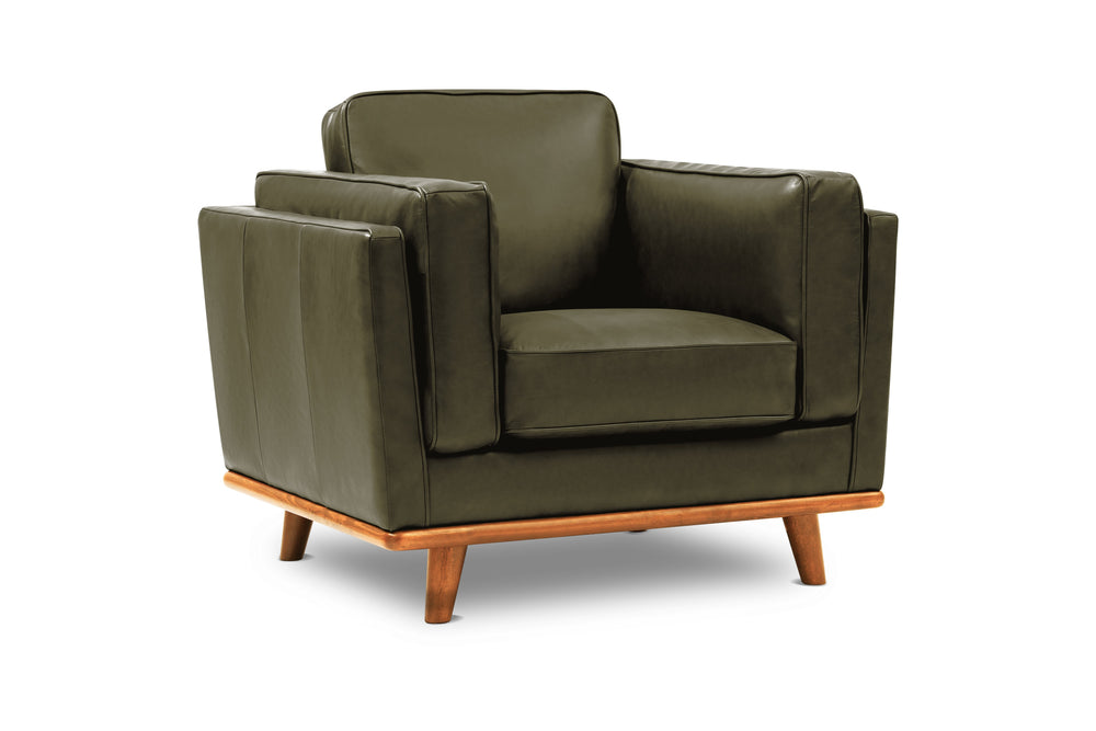 Artisanal Leather Chairs for Living Rooms and Beyond Front view White background picture