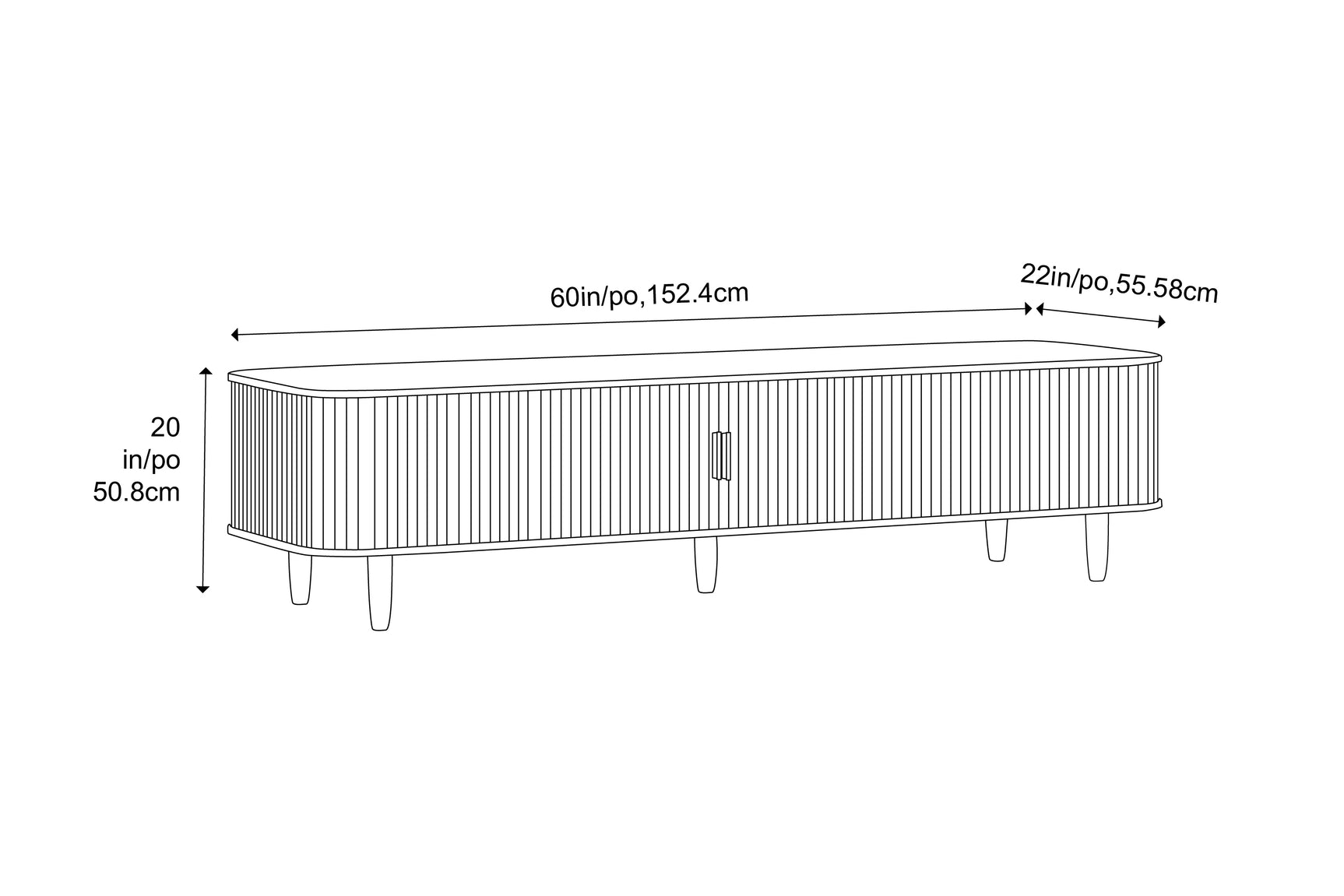 Carmel Solid Bamboo Sideboard