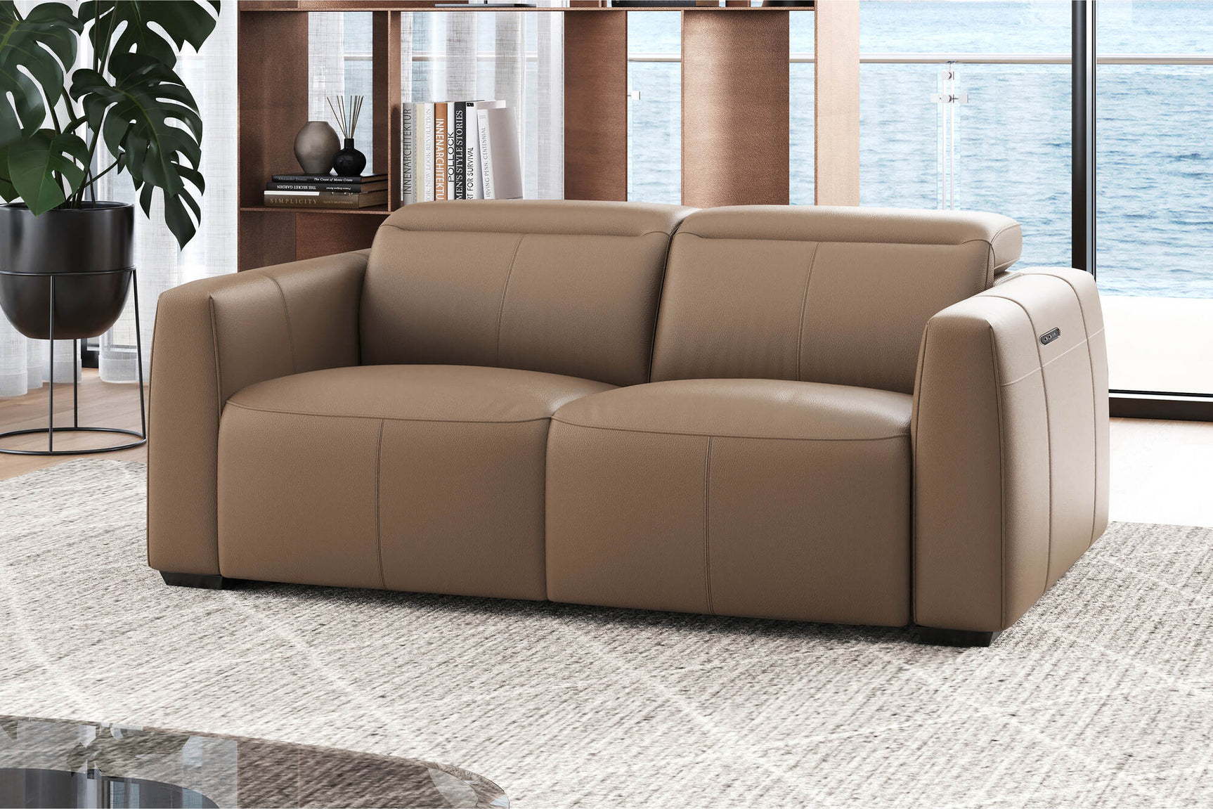 Carmen Leather Dual Recliner Sofa