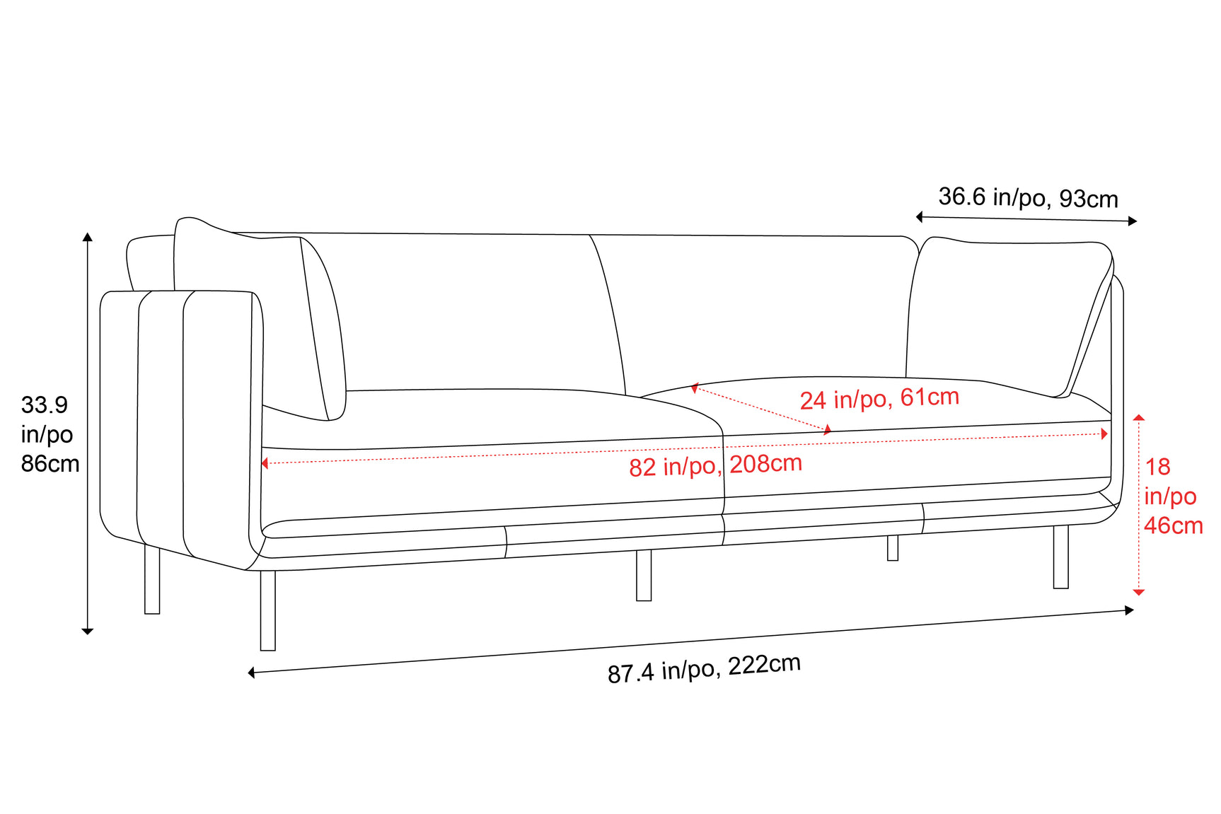 Chloe Leather Sofa