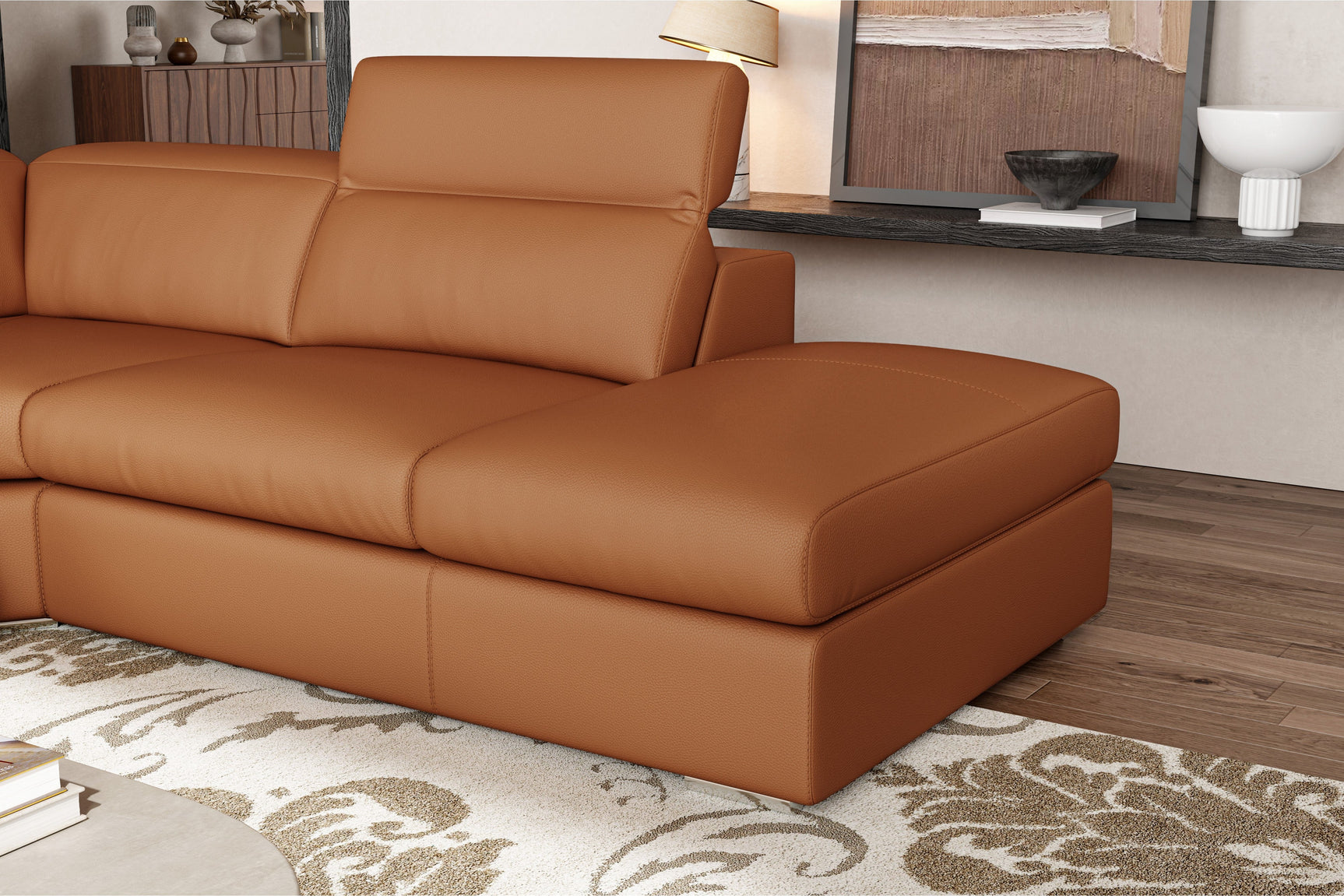 Clara Leather Recliner Sectional Sofa