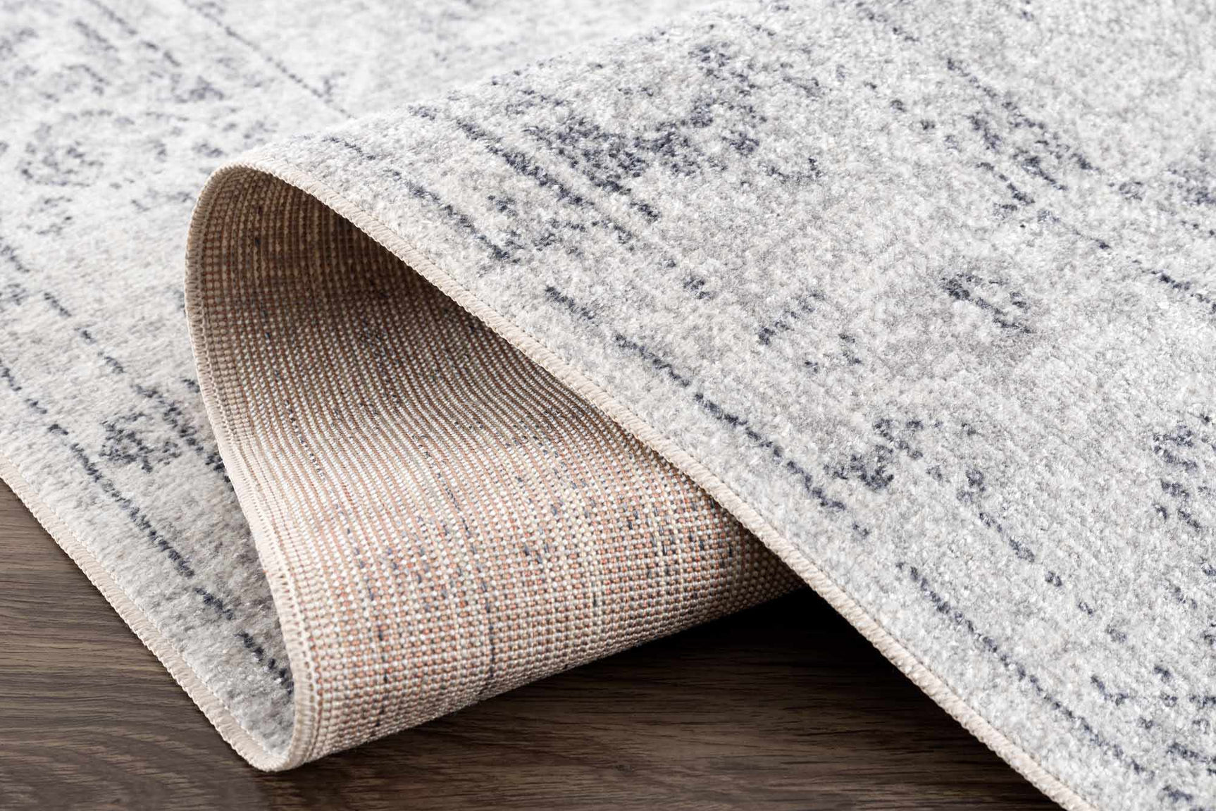 Akram Antrasit Flat Pile Washable Rug