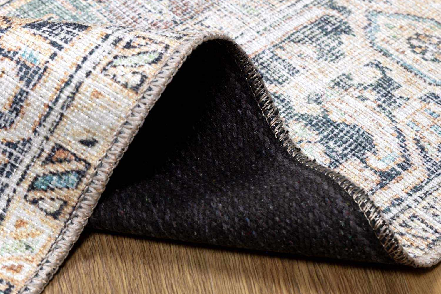 Green Nisa Tumble Dry Washable Rug