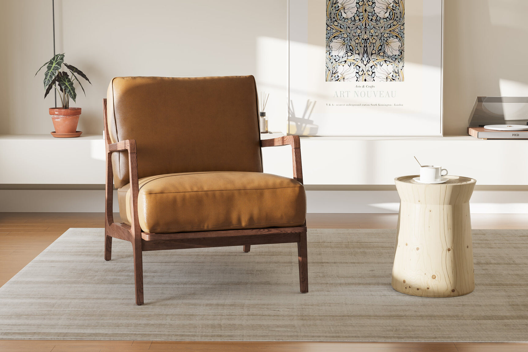 Ella Leather Accent Chair