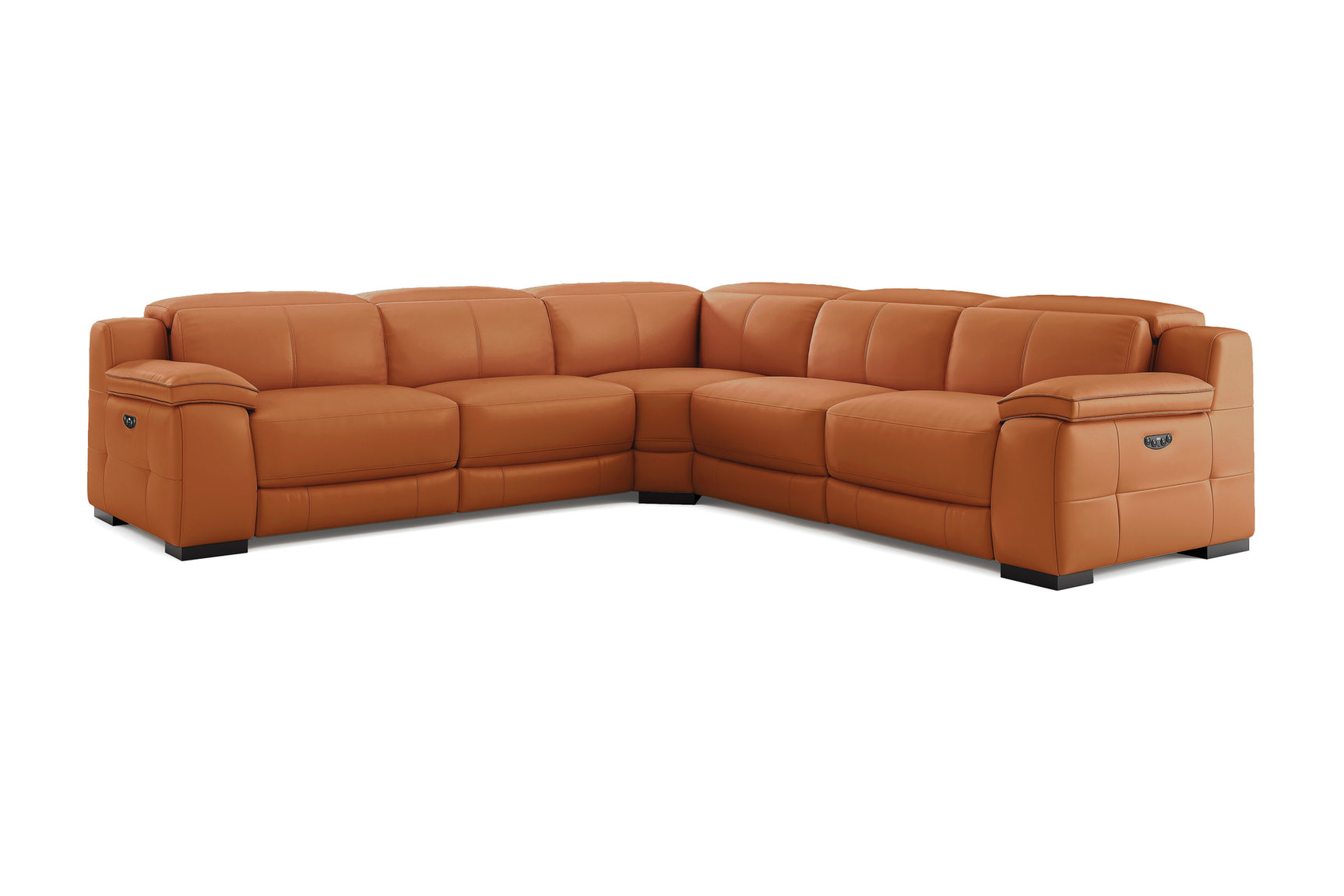 Ellie Leather Corner Sectional Sofa
