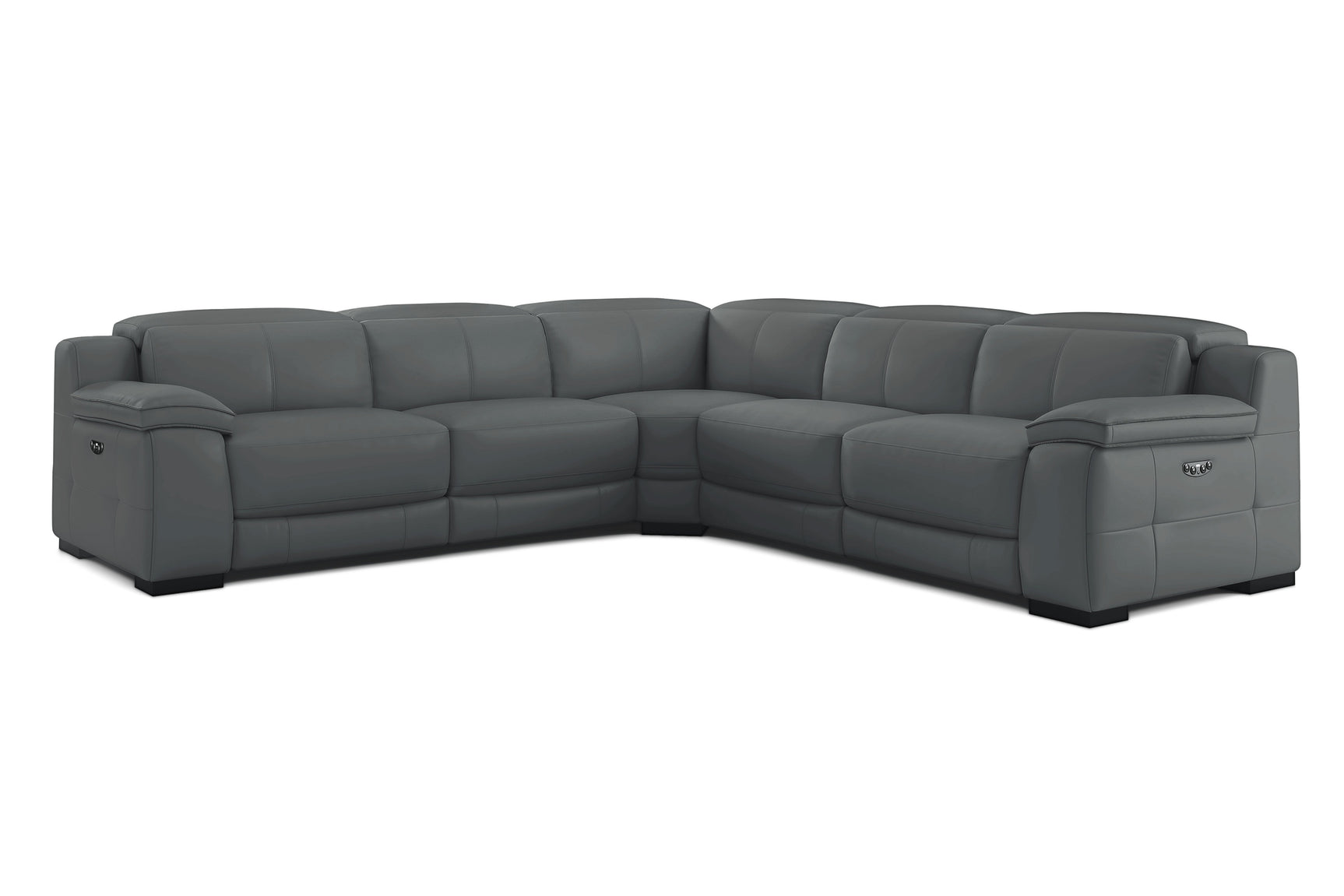 Ellie Leather Corner Sectional Sofa