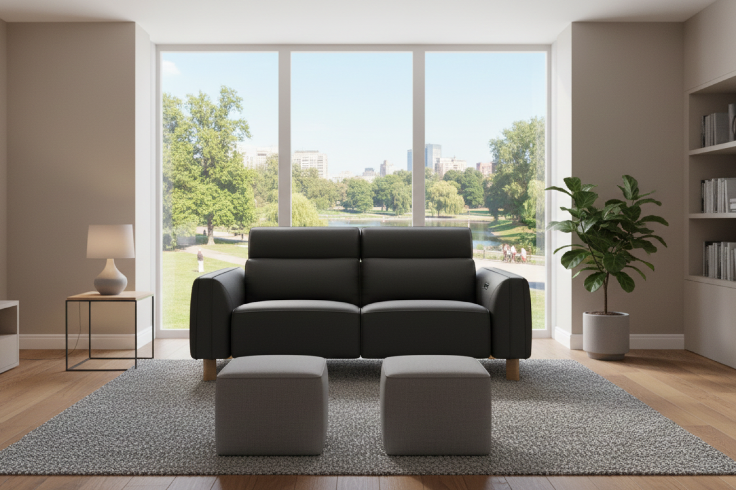 Lesley Leather Recliner Sofa